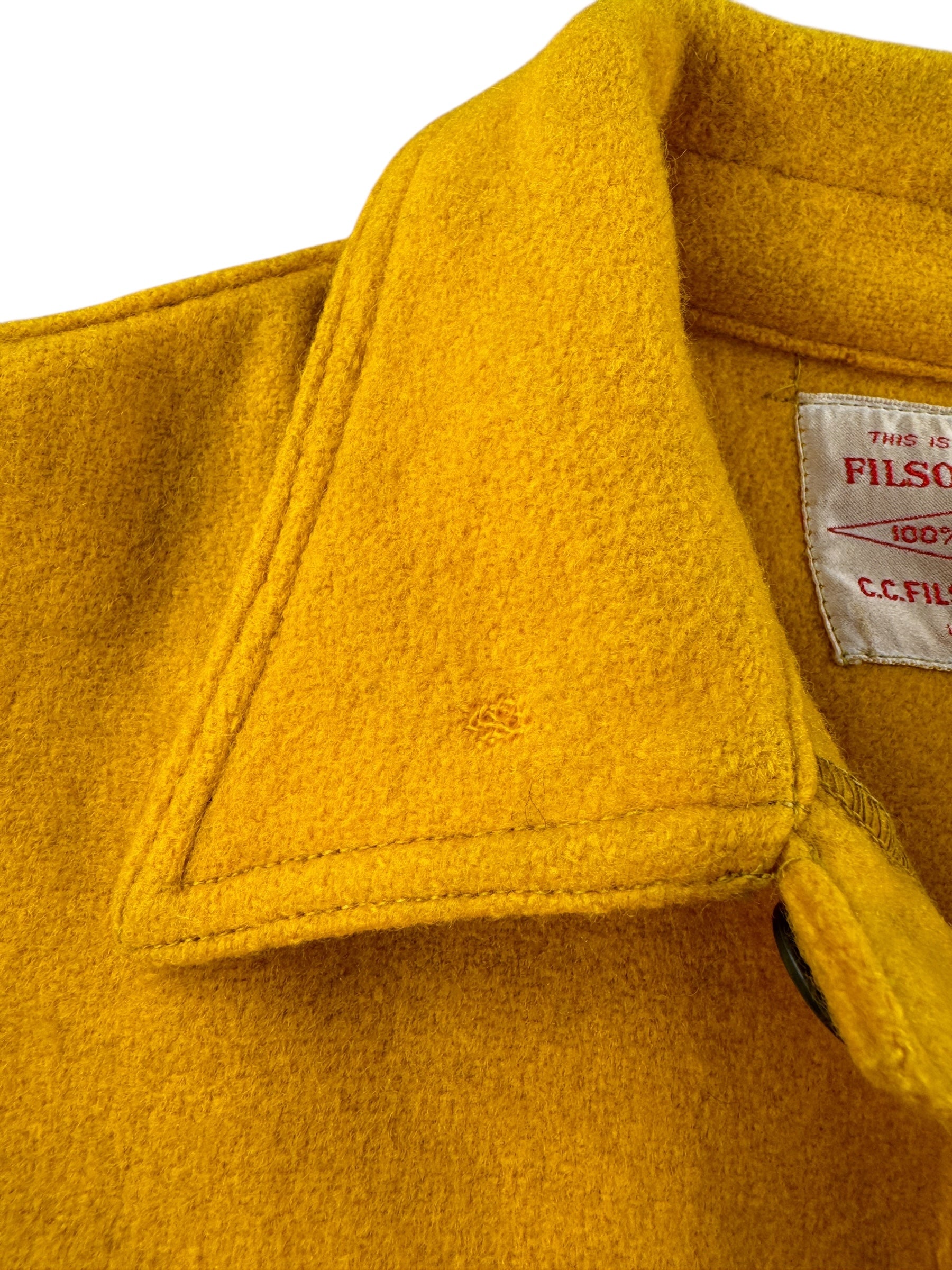 Moth Nibble on Collar of Filson Gold Cruiser 