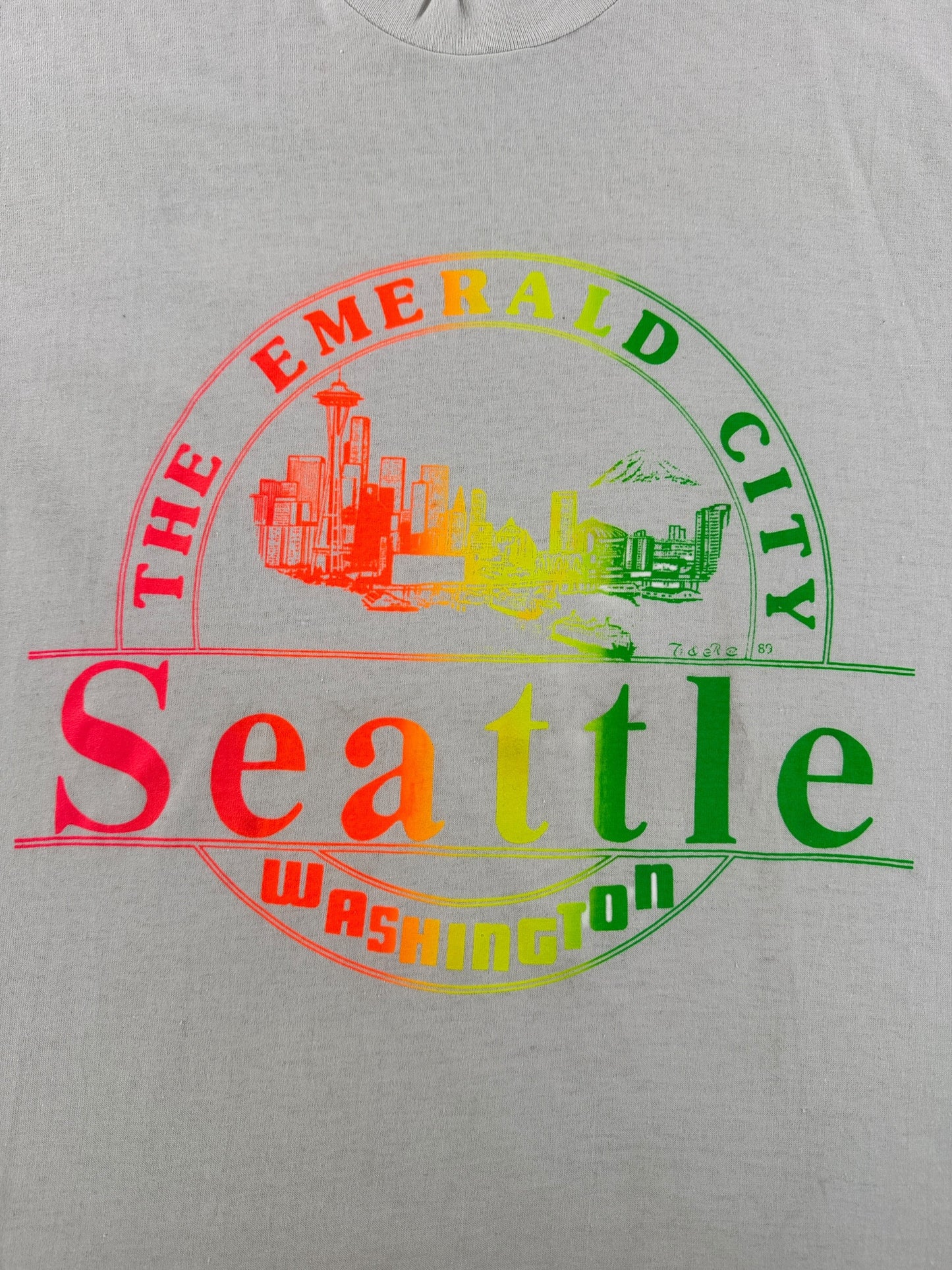 Graphic of Vintage Seattle Souvenir Tee SZ XL (Fits L)