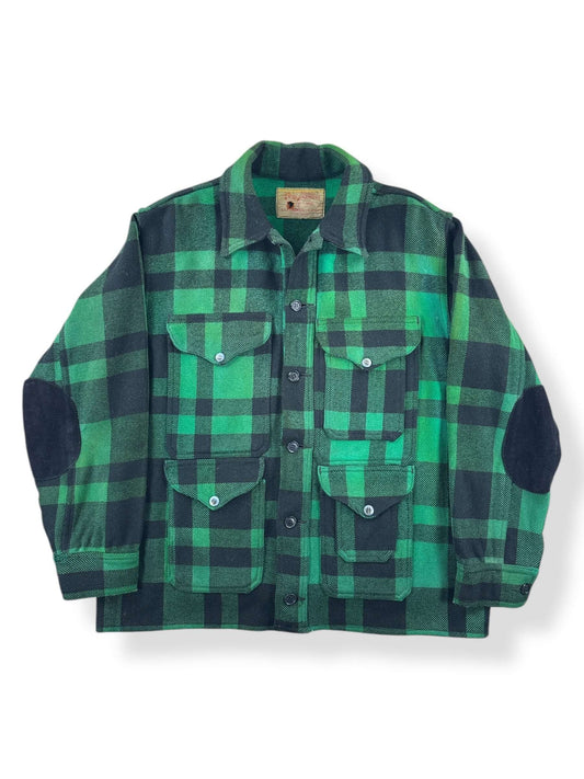 Front of Vintage Union Made Filson Green and Black Cruiser Jacket SZ 46