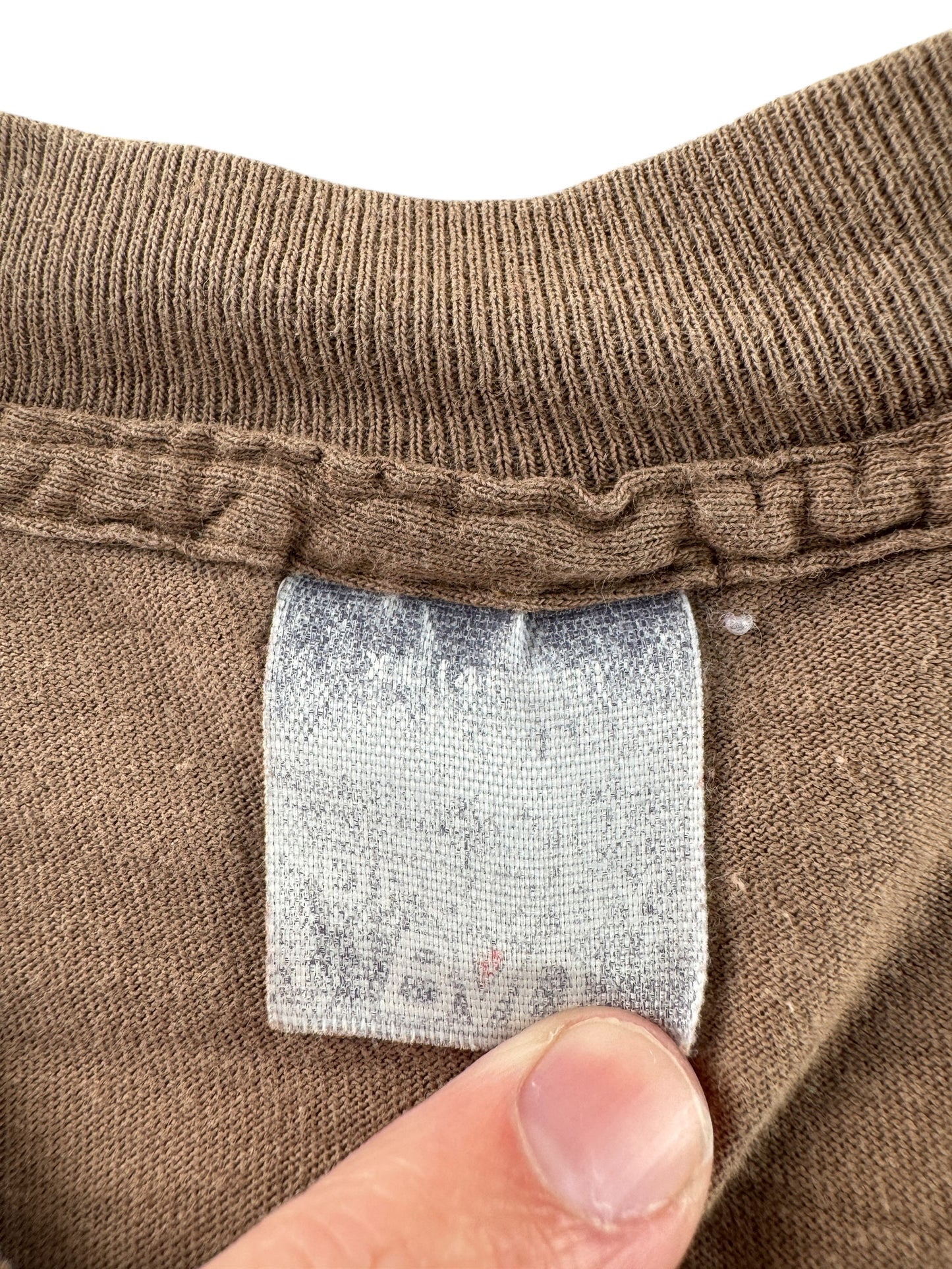 Label on Vintage Brown BVD Blank Tee SZ XL (Fits M)
