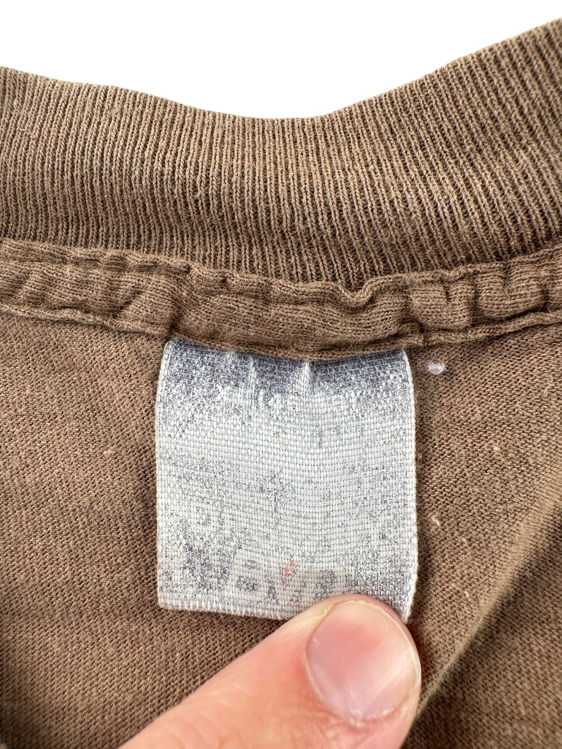 Label on Vintage Brown BVD Blank Tee SZ XL (Fits M)