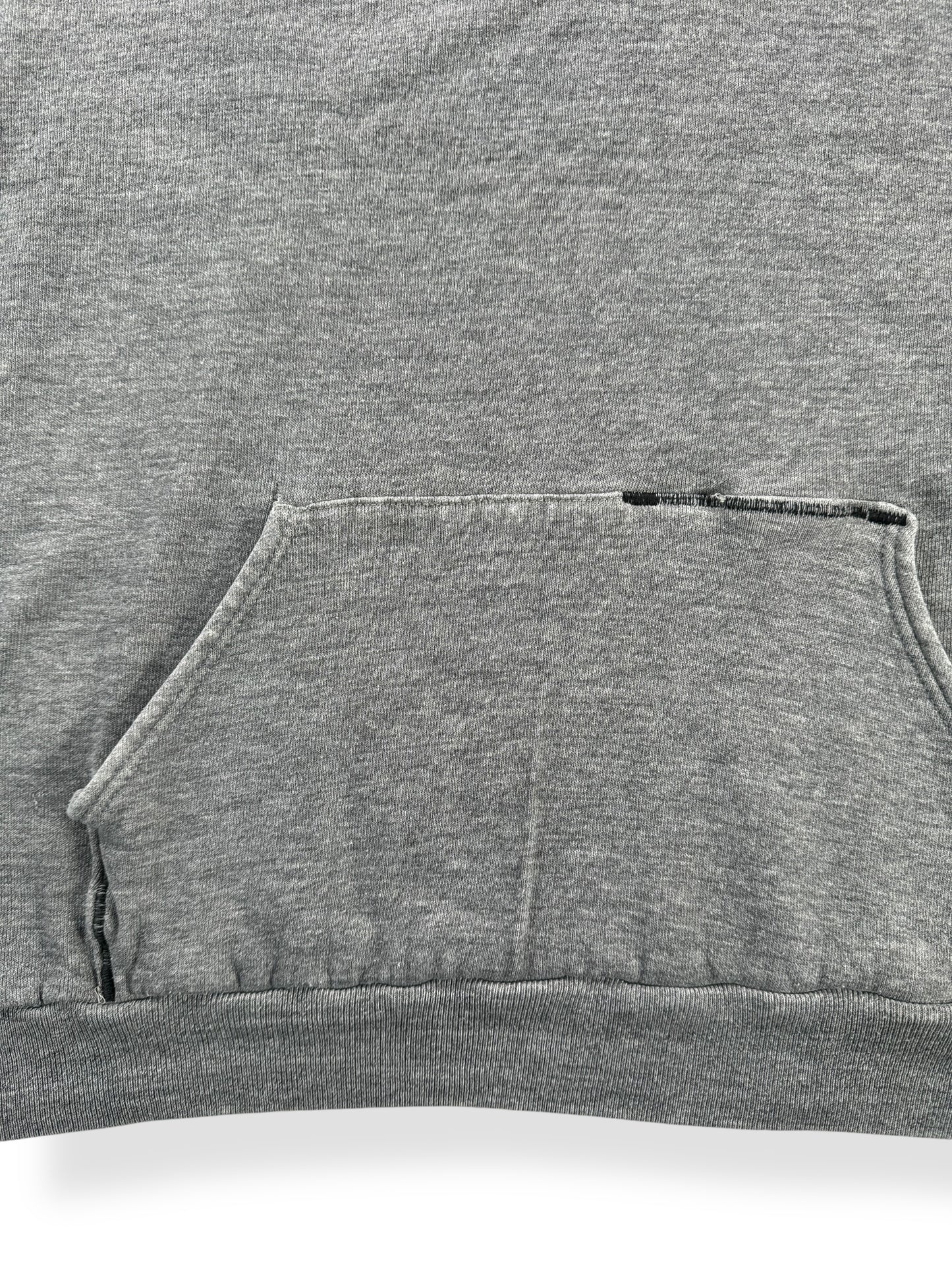 Repairs on Vintage Grey Distressed and Repaired Hoodie SZ M