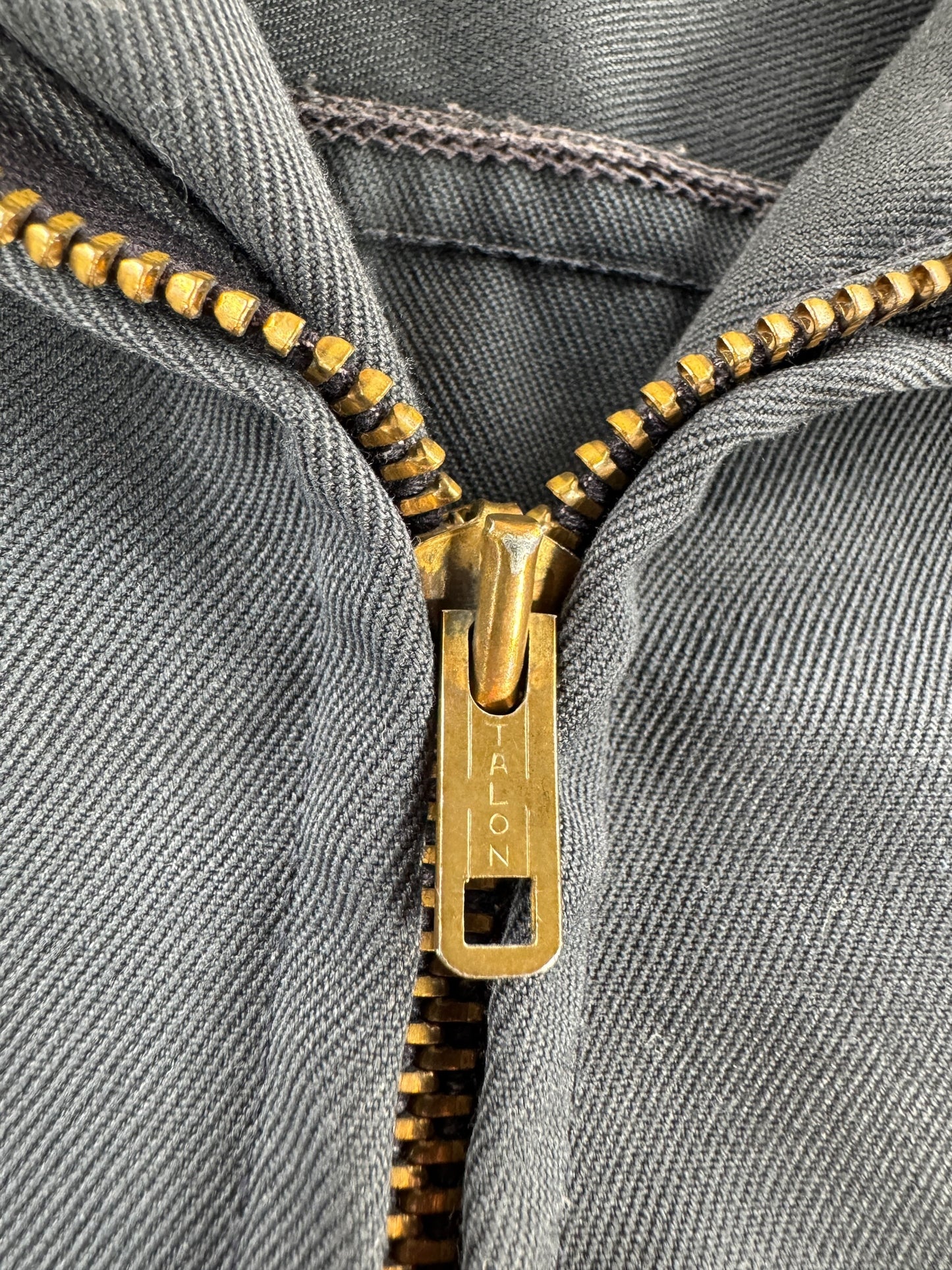 Zipper on Vintage Lee Mechanic Jacket SZ 40