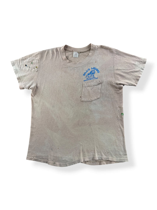 Front of Vintage 70s Bill's Liquors Heineken Tee SZ M