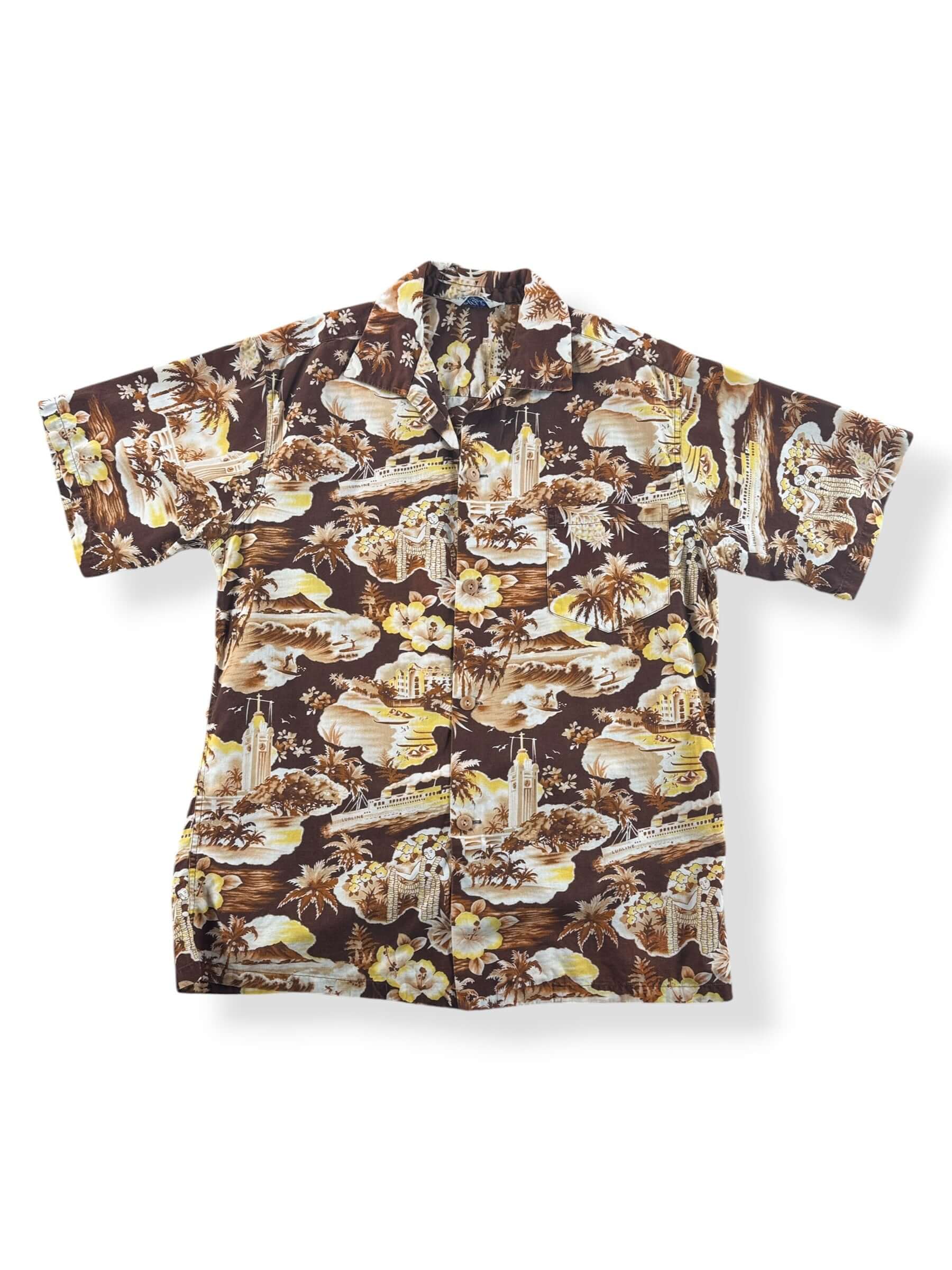 Front of Vintage Kilohana Hawaiian Motif Aloha Shirt SZ M