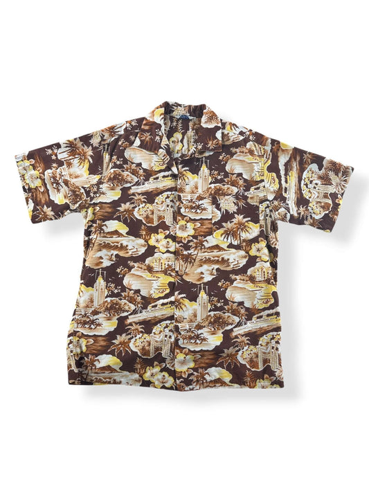 Front of Vintage Kilohana Hawaiian Motif Aloha Shirt SZ M