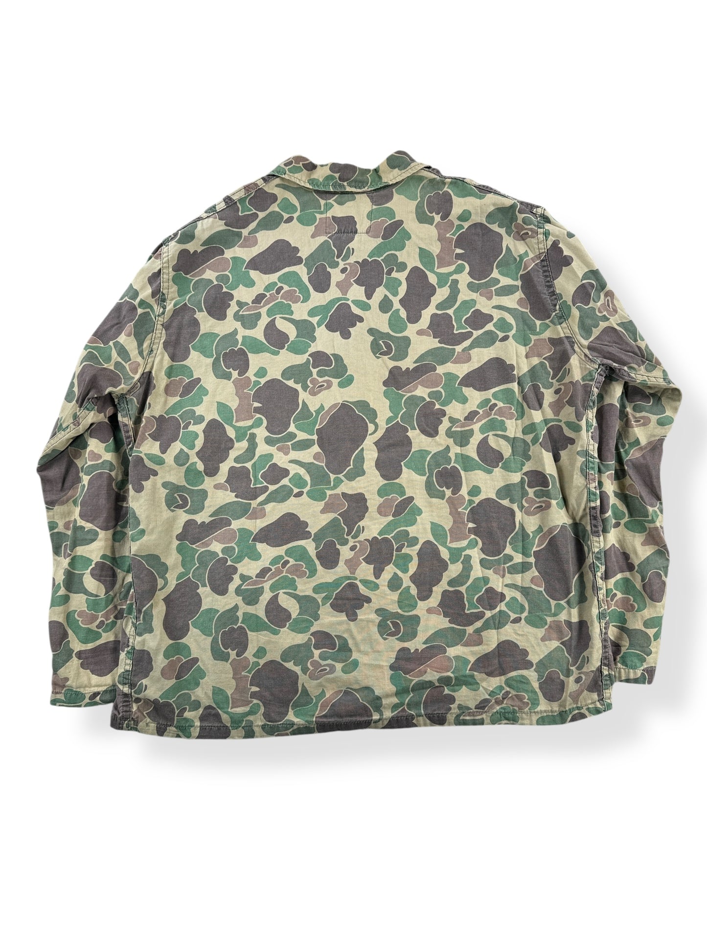 Back of Vintage Duck Camo Chore Shirt SZ XL