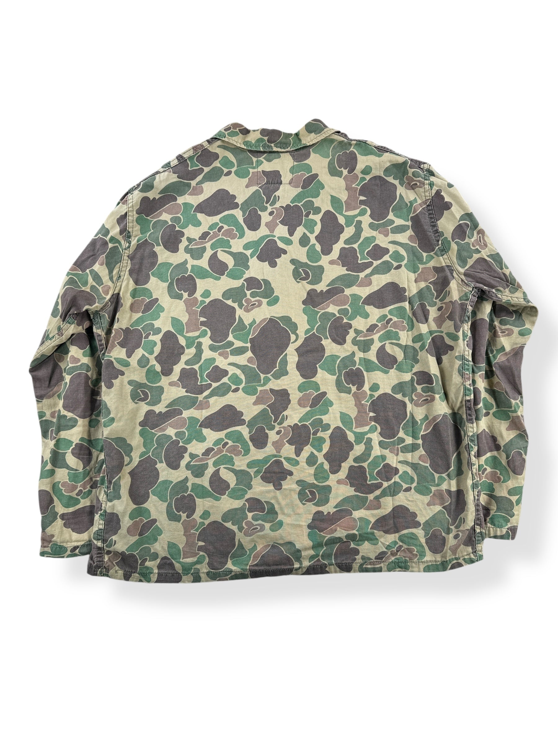 Back of Vintage Duck Camo Chore Shirt SZ XL