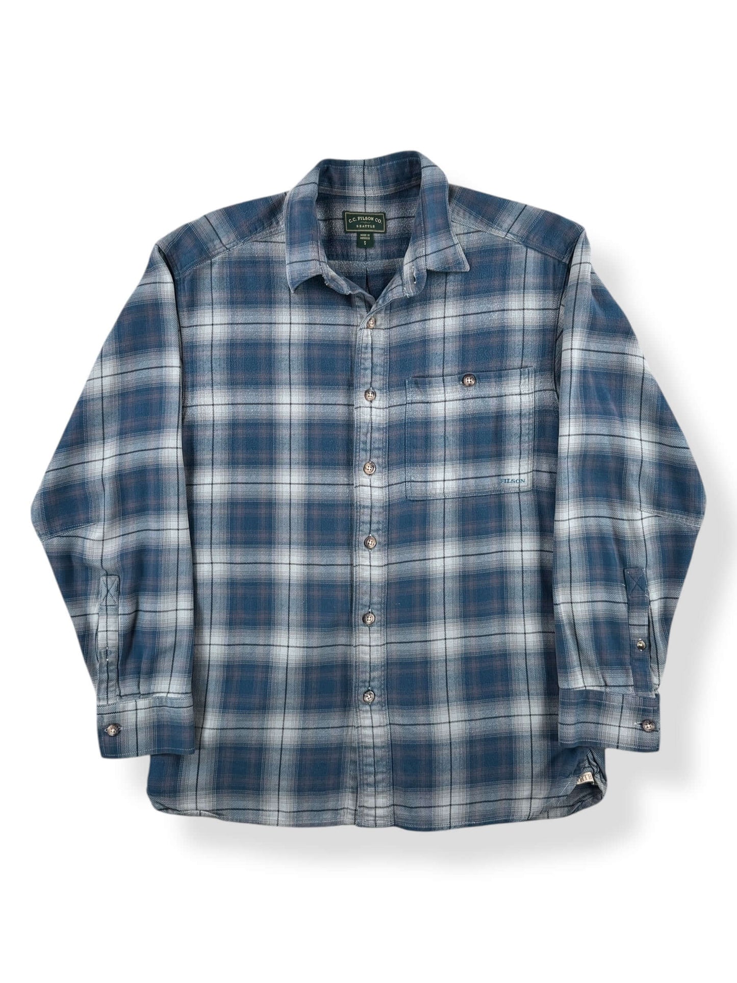 Front of Filson Made in Morocco Flannel SZ S