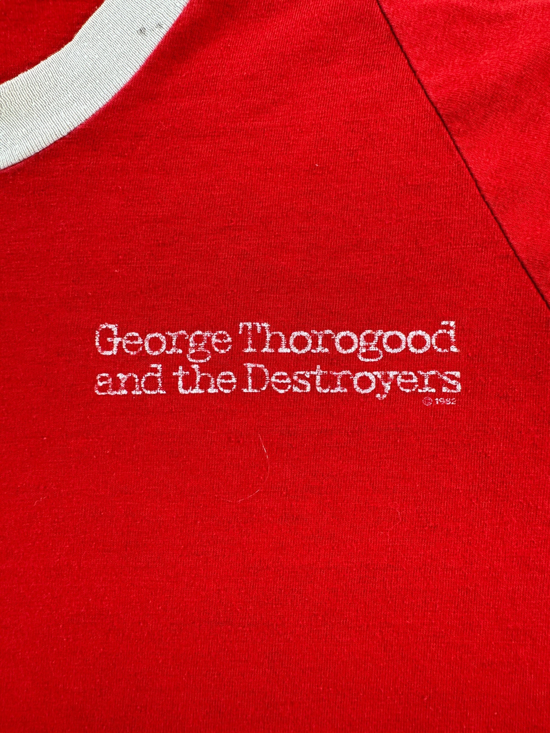 Front Graphic of Vintage George Thorogood Bad to the Bone Tee SZ S