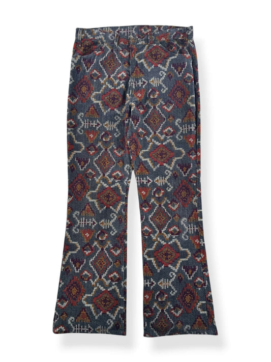 Front of Vintage Levi's Aztec Print Corduroy Trousers W37