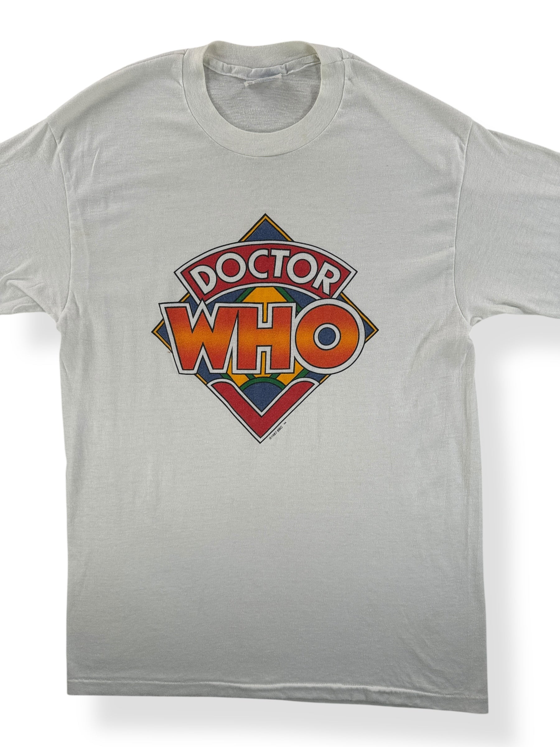 Front Close Up of Vintage Doctor Who Tee SZ M