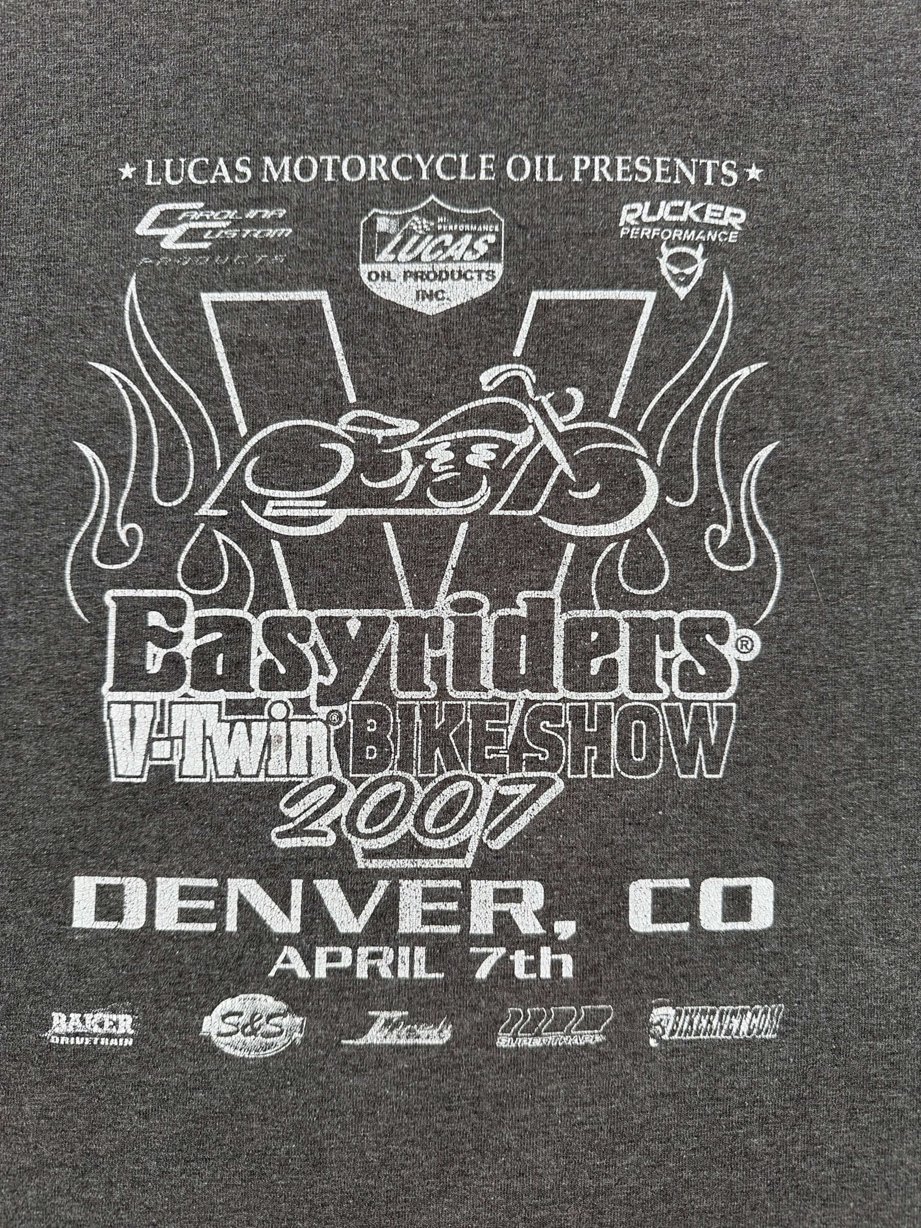 Back Graphic of 2007 Easyriders Chopper Tee SZ XL