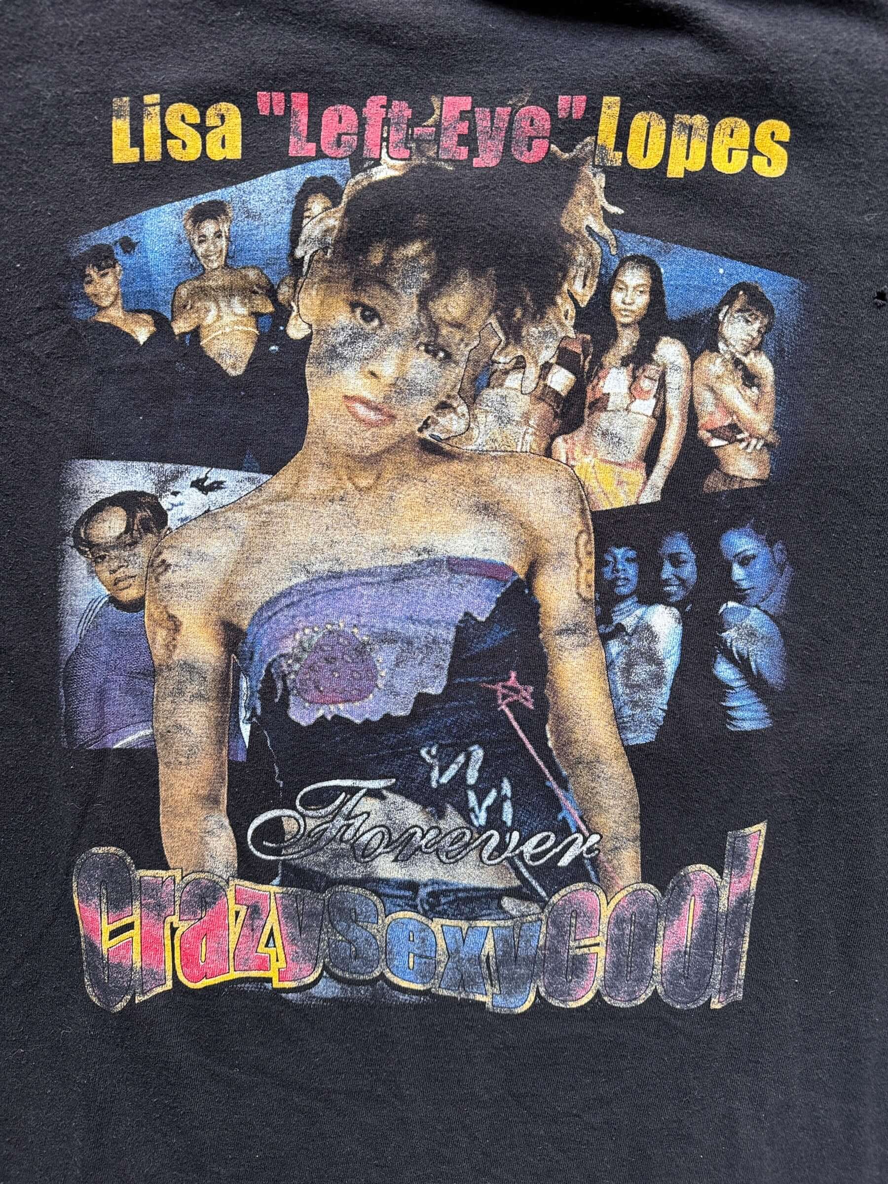 Vintage Lisa Left Eye Lopez TLC Memorial Rap Tee SZ XL The Barn Owl Vintage Goods