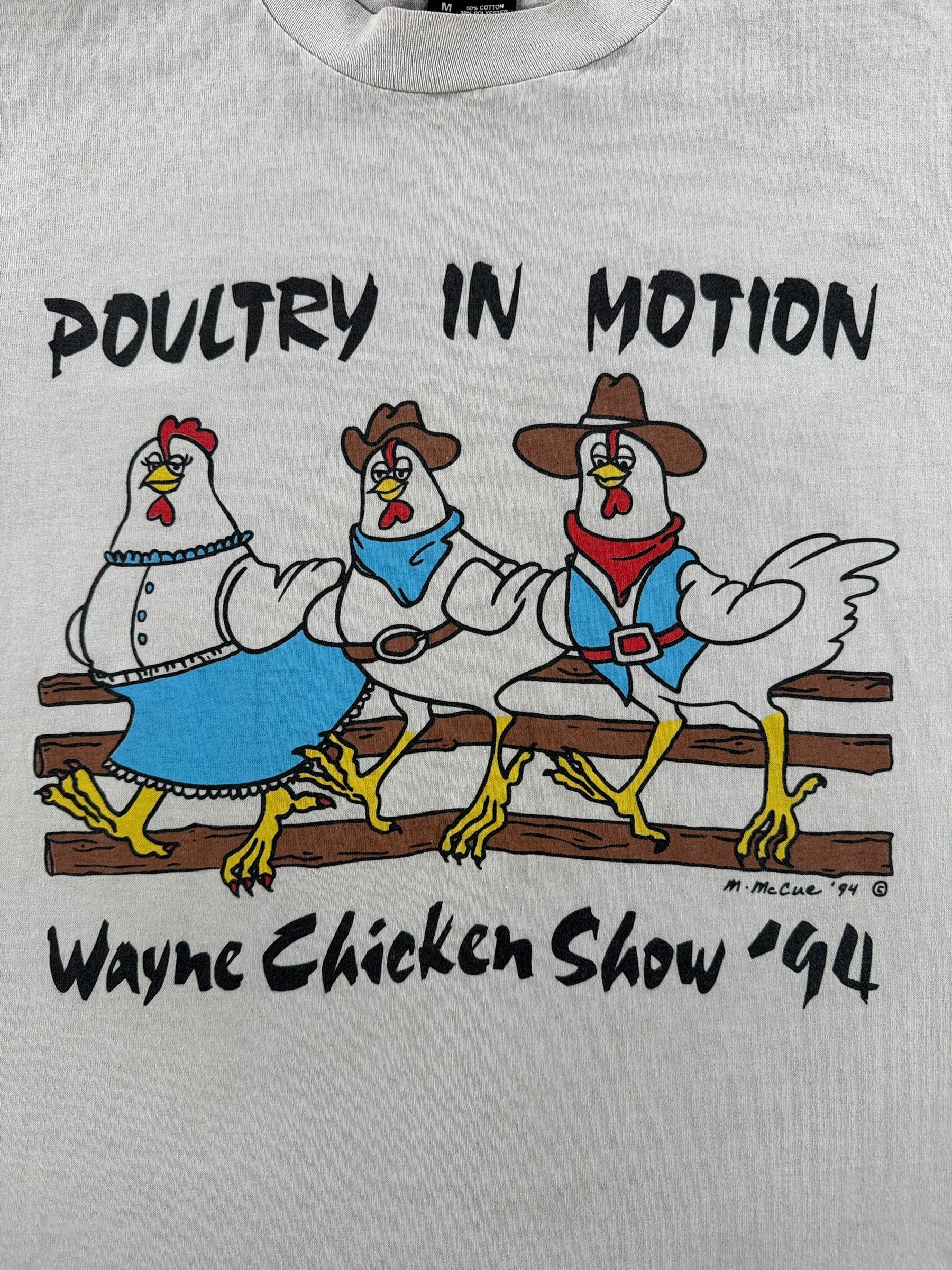Graphic of Vintage Poultry In Motion Tee SZ M