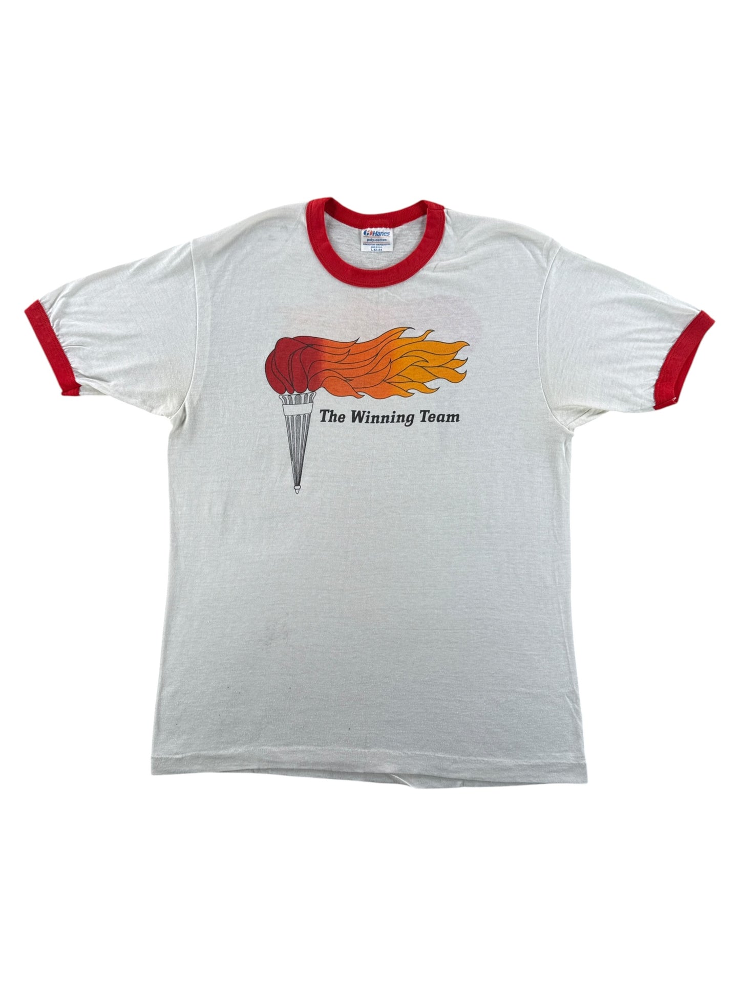 Front of Vintage The Winning Team Ringer SZ L