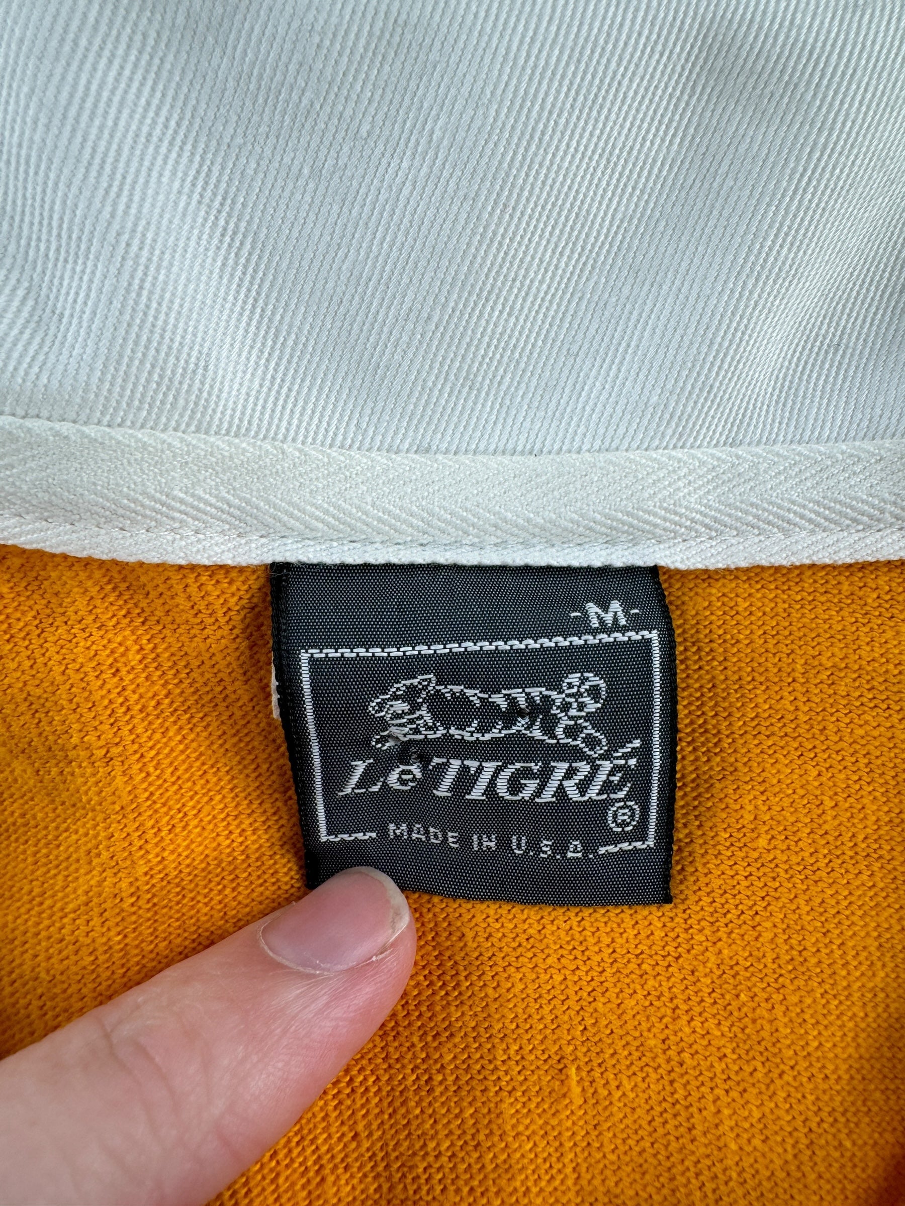 Tag on Vintage Le Tigre Long Sleeve Rugby Shirt SZ M