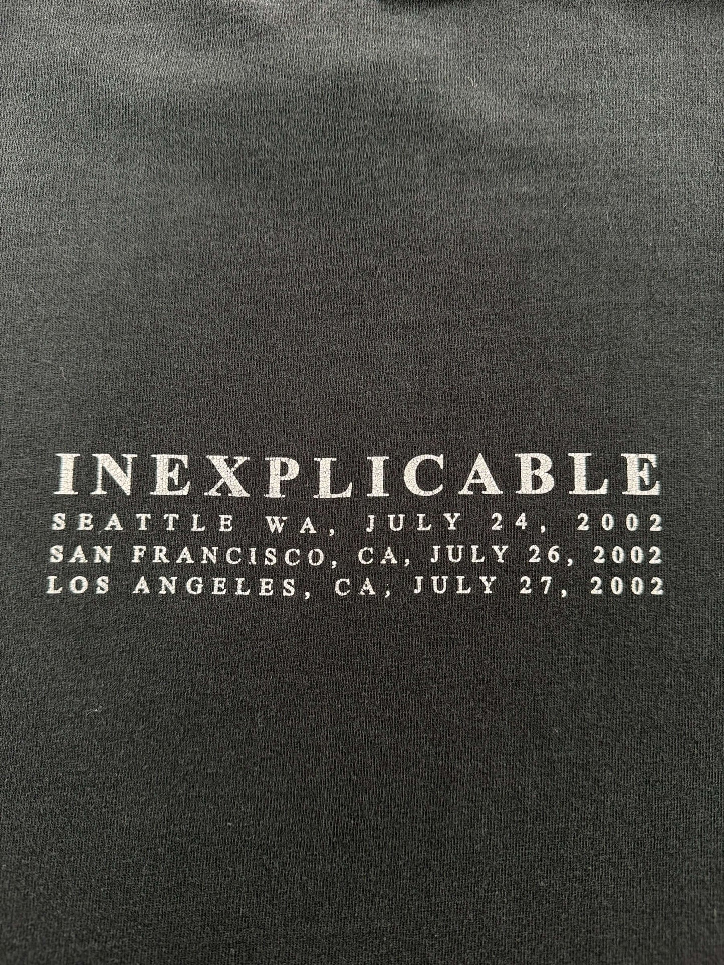 Back Graphic of Vintage 2002 Mission of Burma Tee SZ XL