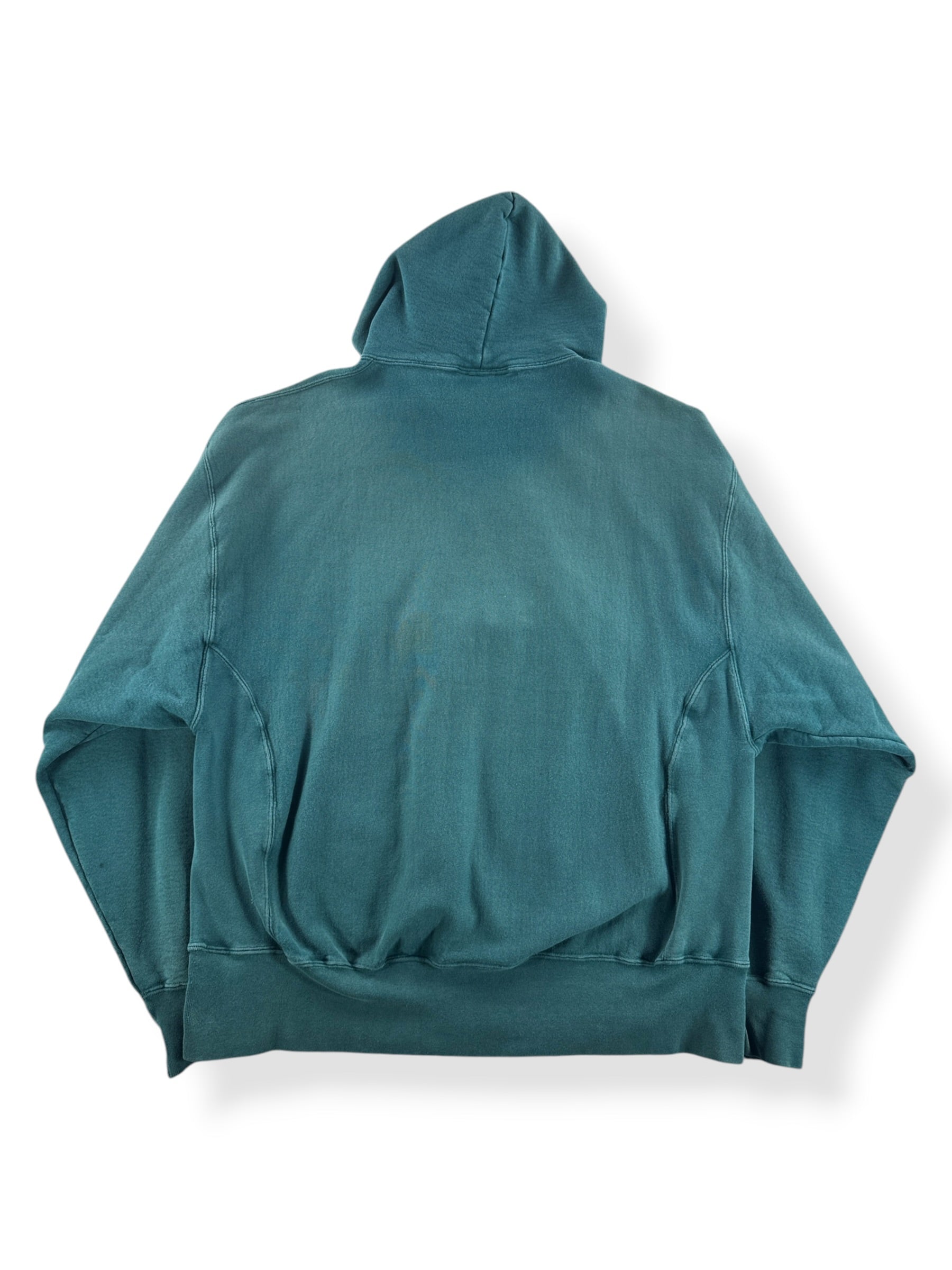 Back of Vintage Wearguard Cotton Quarter Zip Reverse Weave Hoodie SZ XL