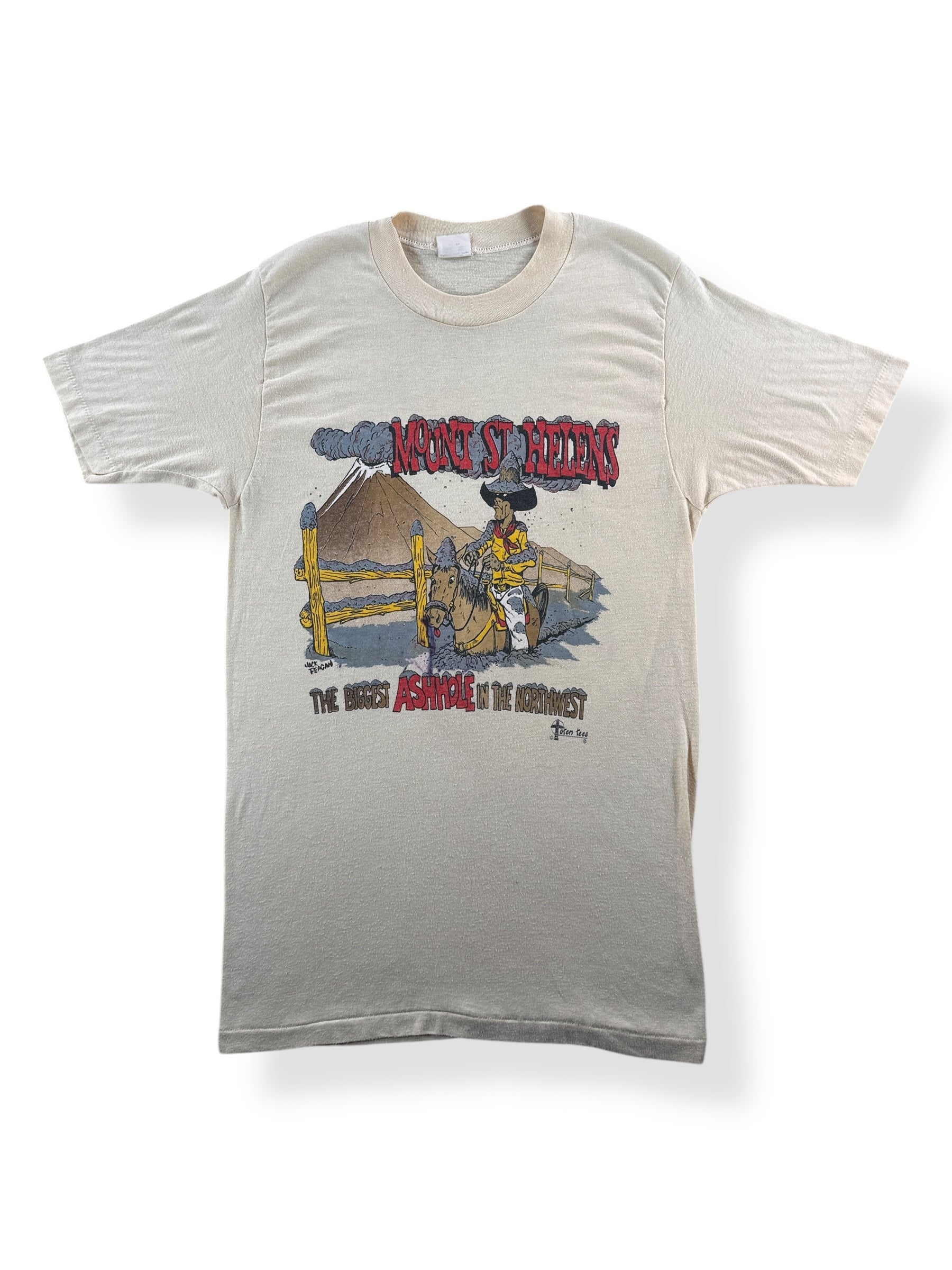 Front of Vintage 1980s Mount St Helens Shirt SZ XS