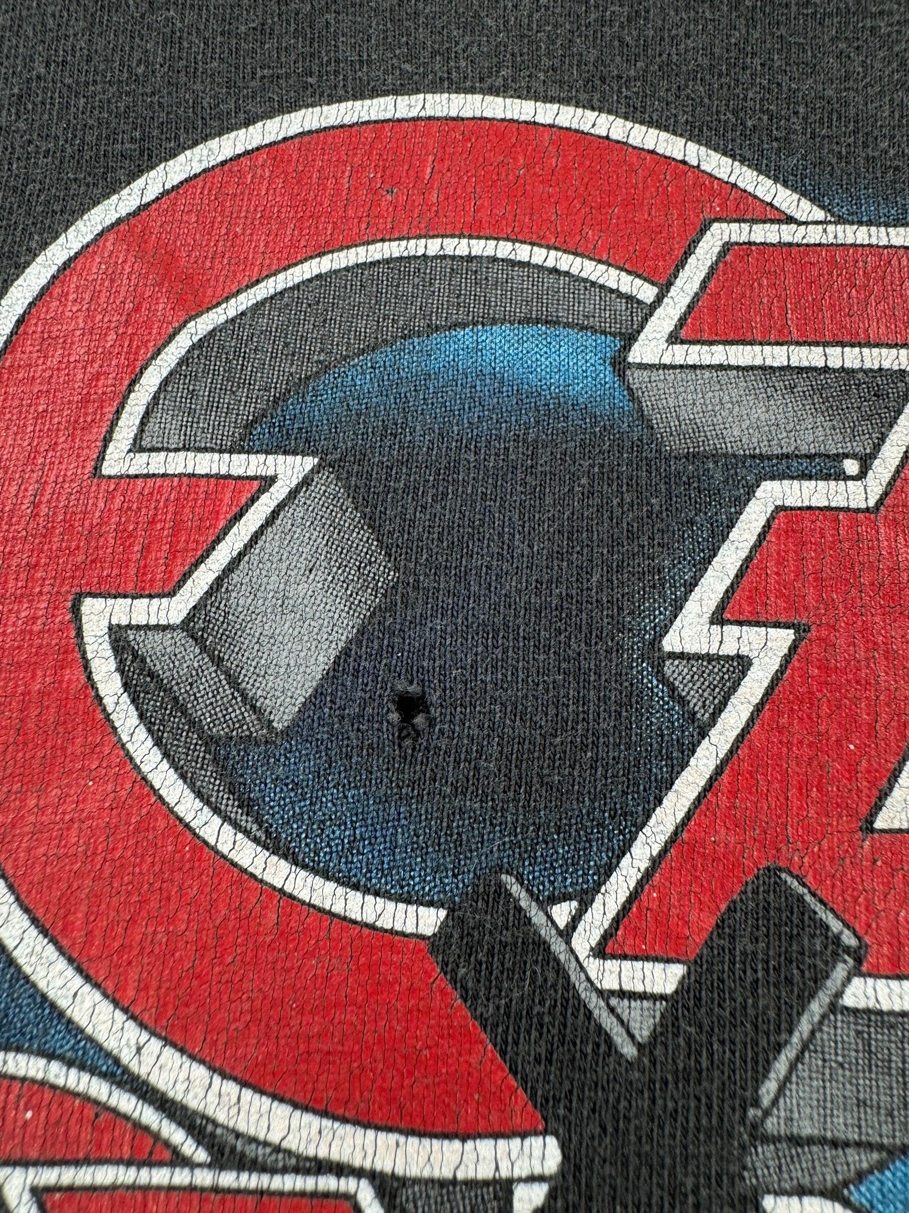 Hole on Vintage Ozzy Blizzard of Ozz Tee SZ XL