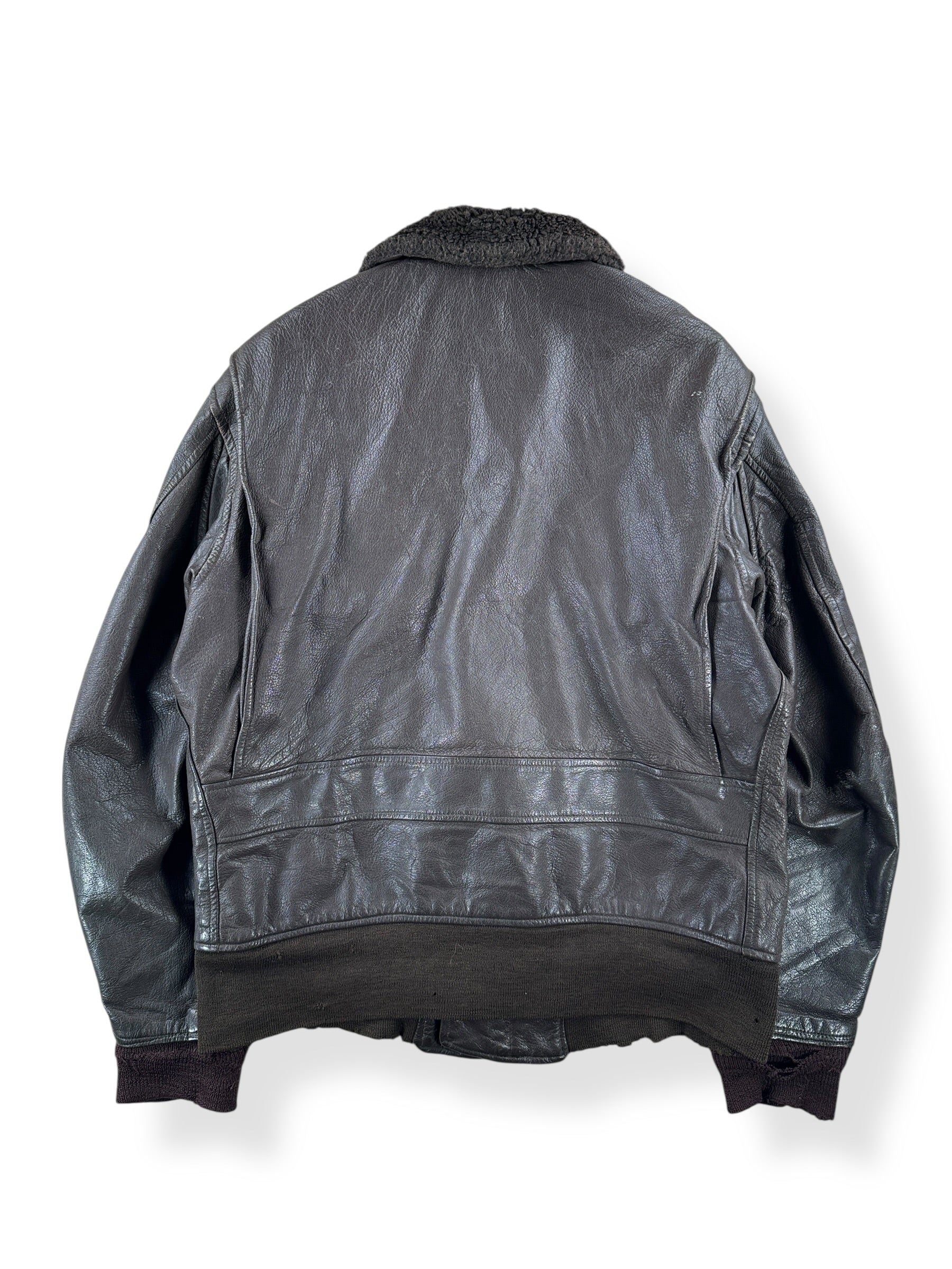 Back of Vintage Military G1 Leather Jacket SZ L