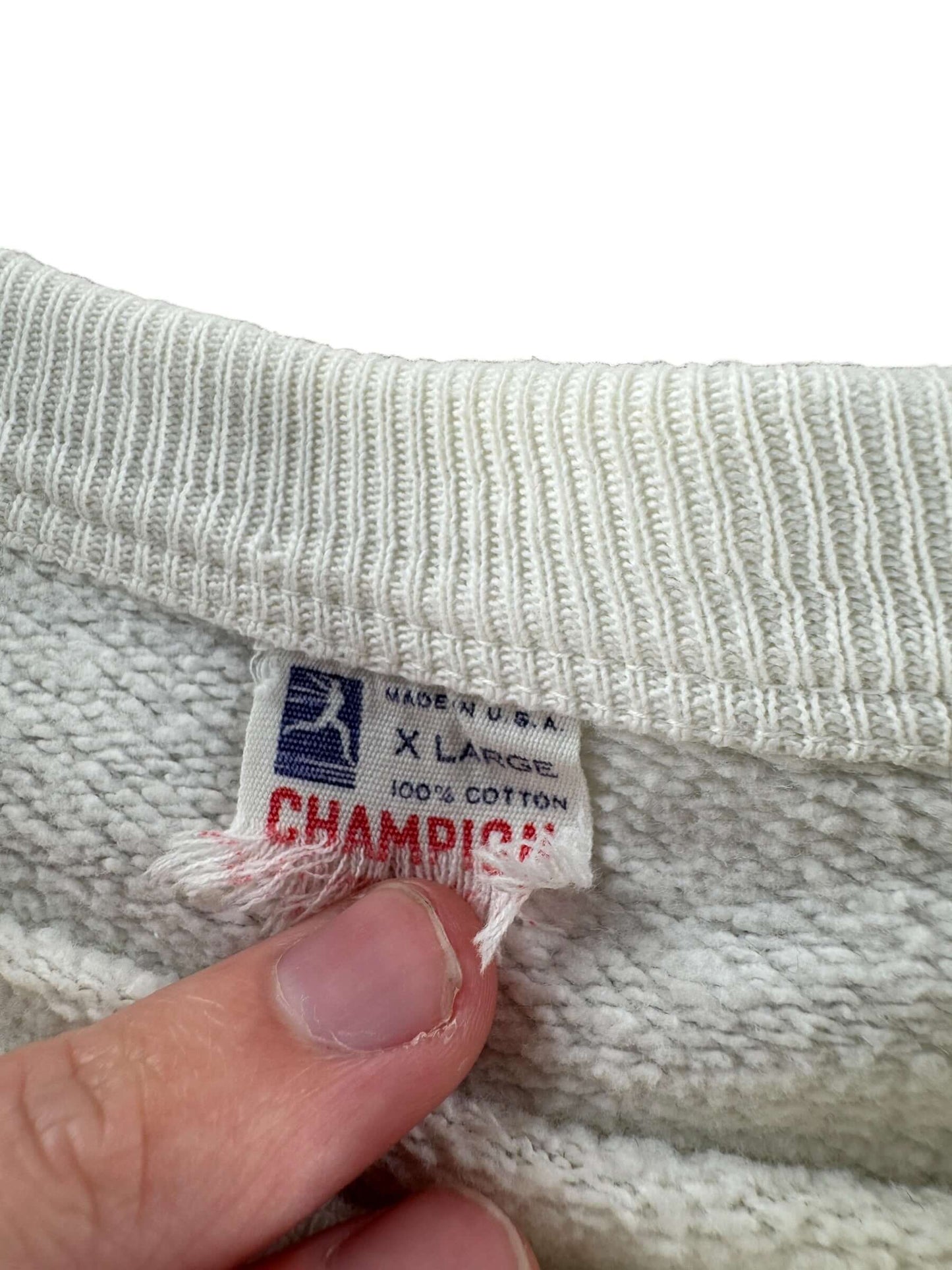 Tag on Vintage UW Champion Running Man Crewneck SZ XL (Fits L)