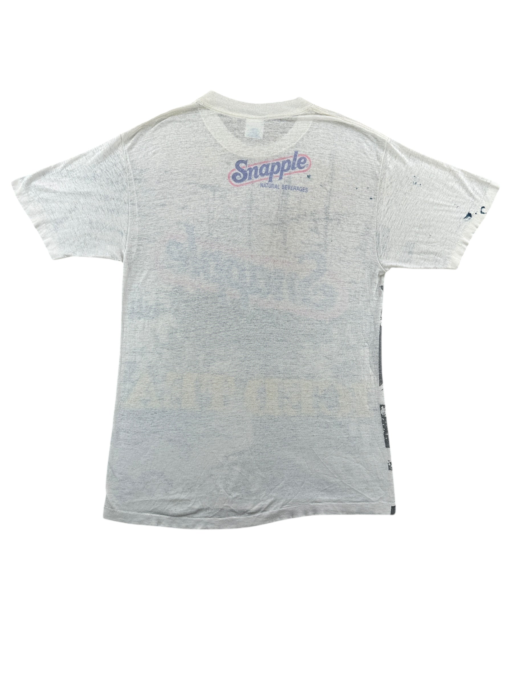 Back of Vintage Snapple AOP Paper Thin Tee SZ M