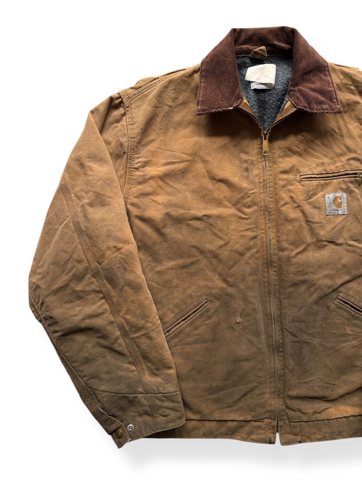 Front Left of Vintage Worn Carhartt Detroit Jacket SZ L