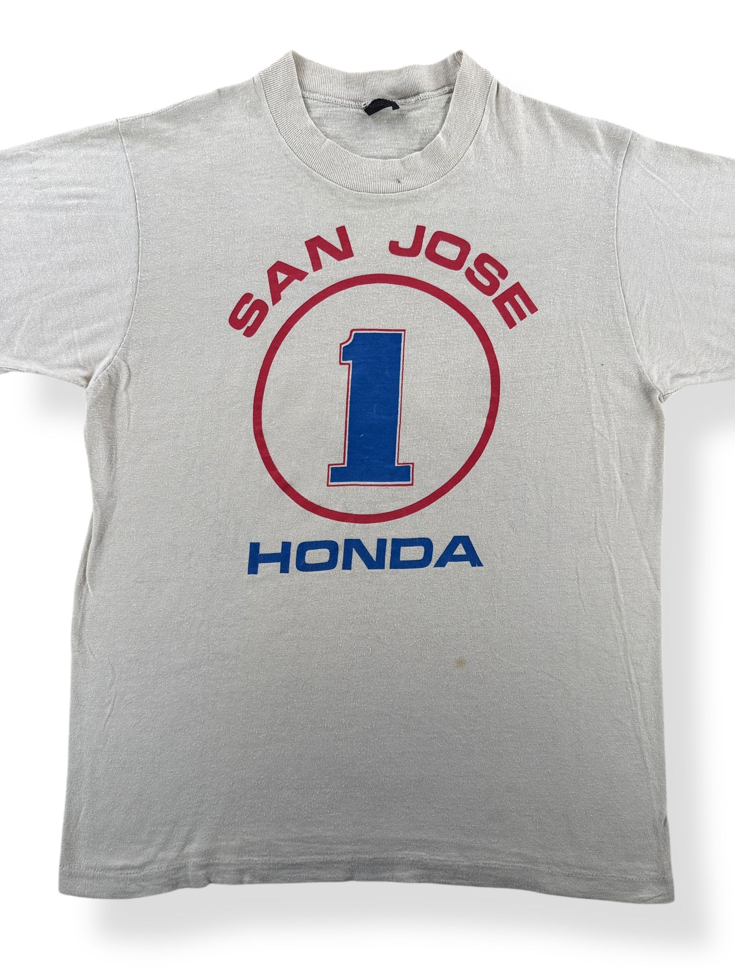 Front Close Up of Vintage 80s Honda Tee SZ S