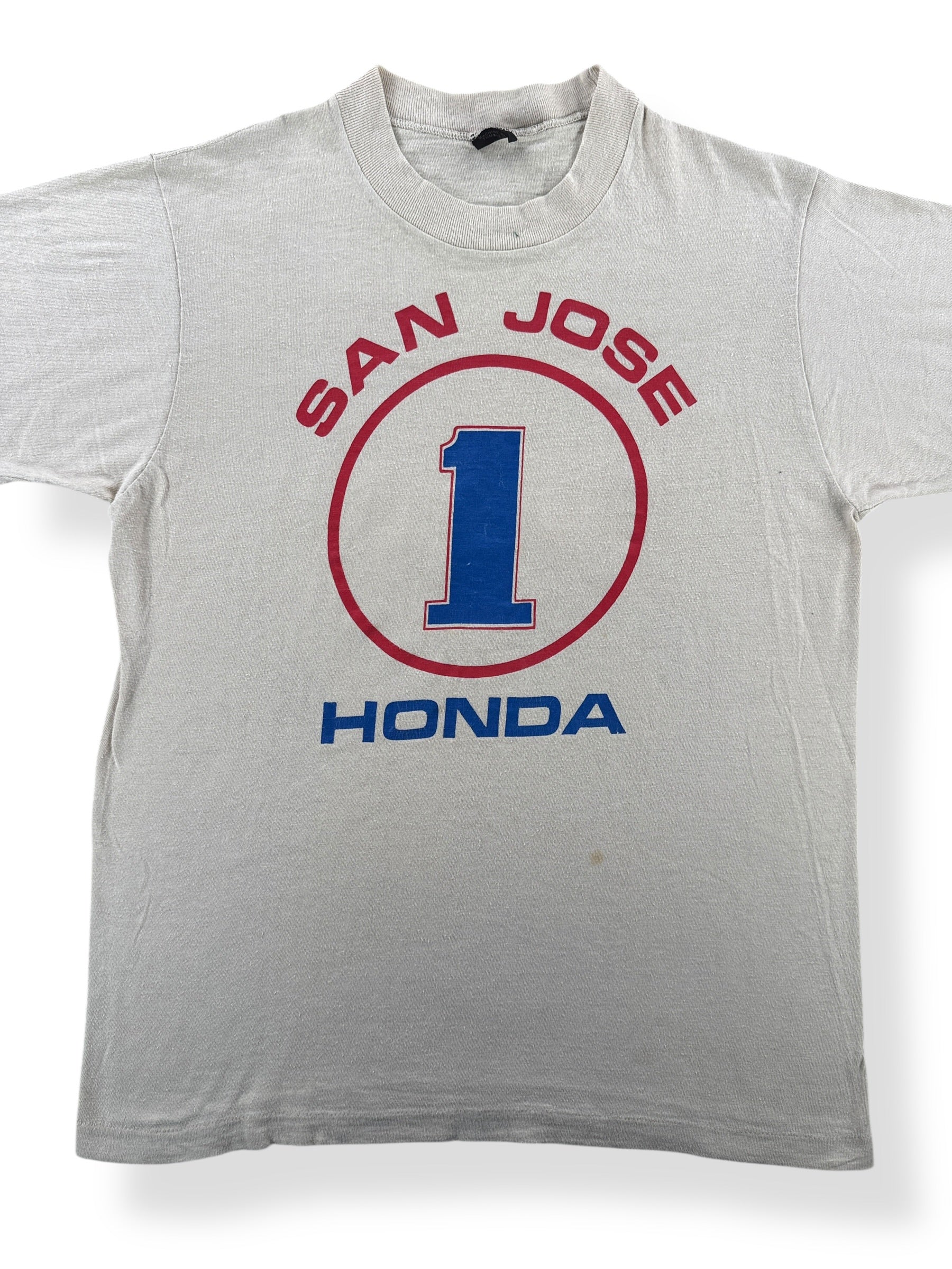Front Close Up of Vintage 80s Honda Tee SZ S