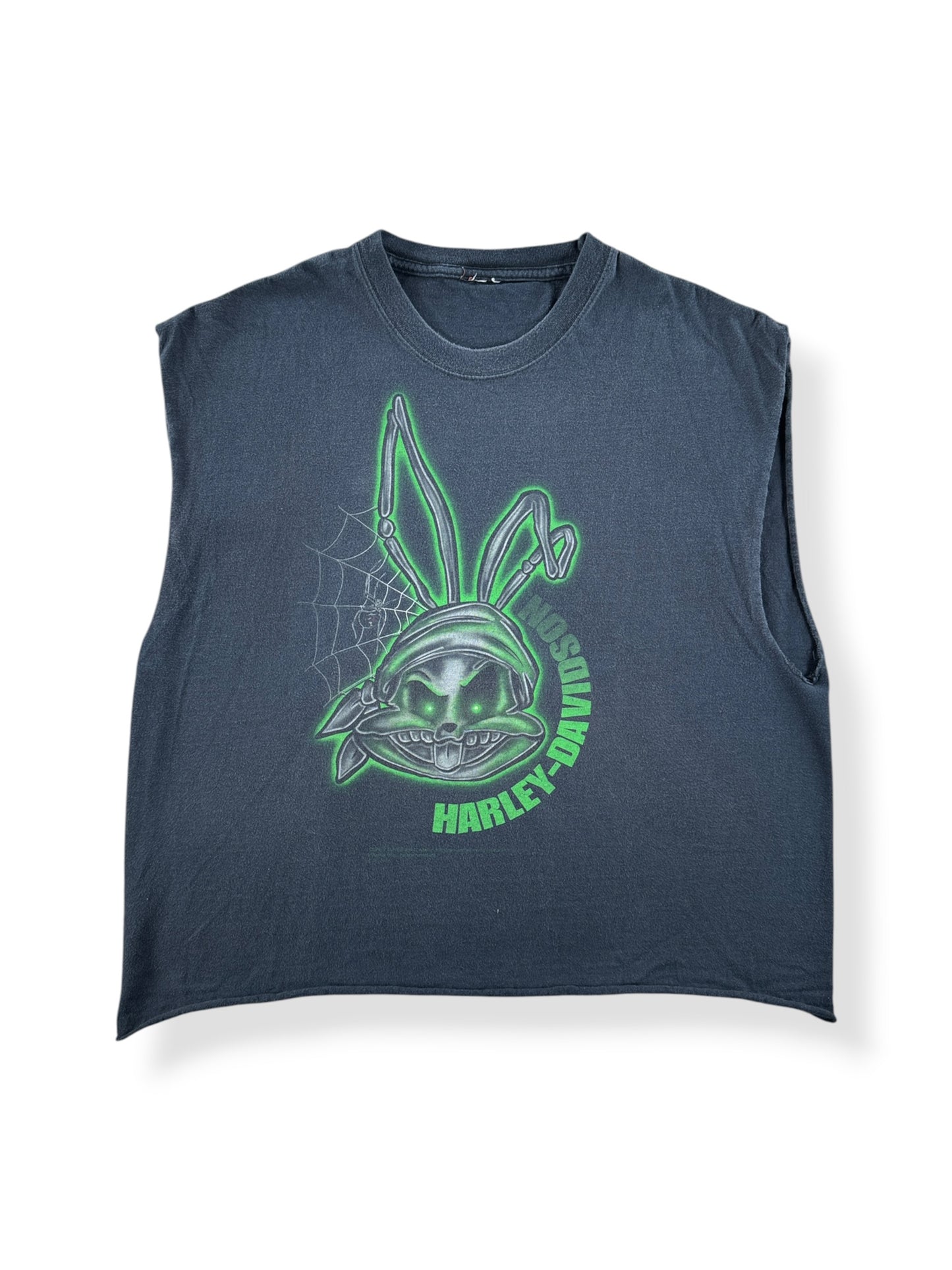 Front of Vintage Harley Davidson Looney Tunes Chopper Tee SZ L