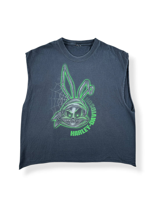 Front of Vintage Harley Davidson Looney Tunes Chopper Tee SZ L