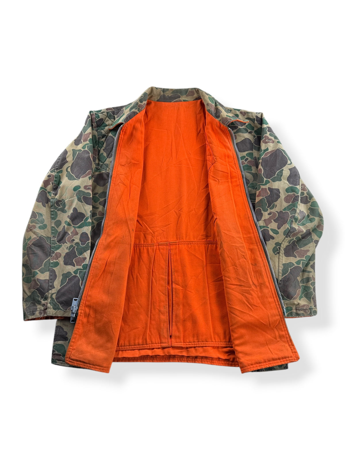 Inside of Vintage Duck Camo Reversible Hunting Jacket SZ L