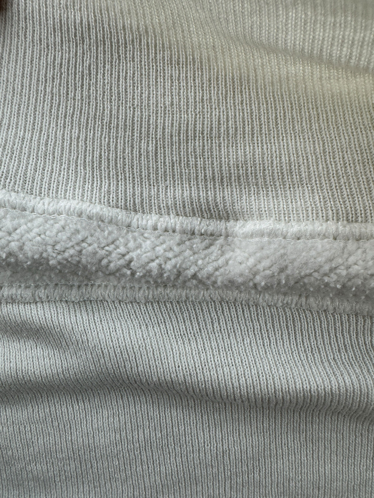 Inner hem seam on Vintage Bowdoin Polar Bear Crewneck SZ L