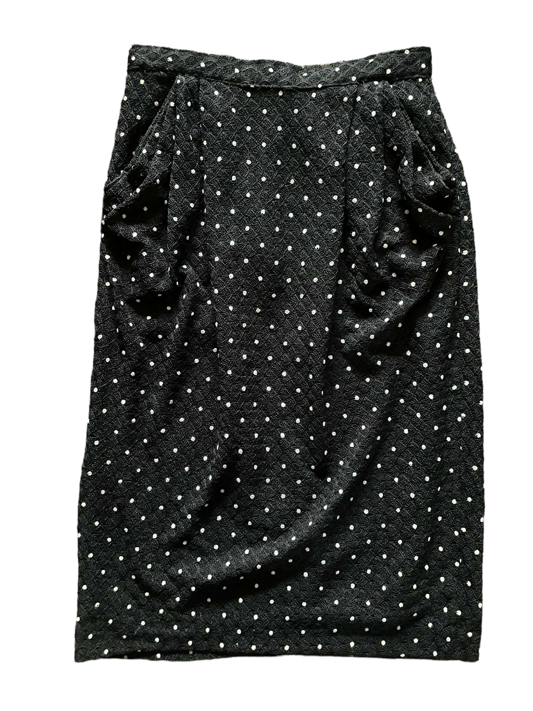 Full front vew of Vintage 1940-50s Polka Dot Skirt Set |  Barn Owl Vintage Dresses | Seattle Vintage Ladies Clothing