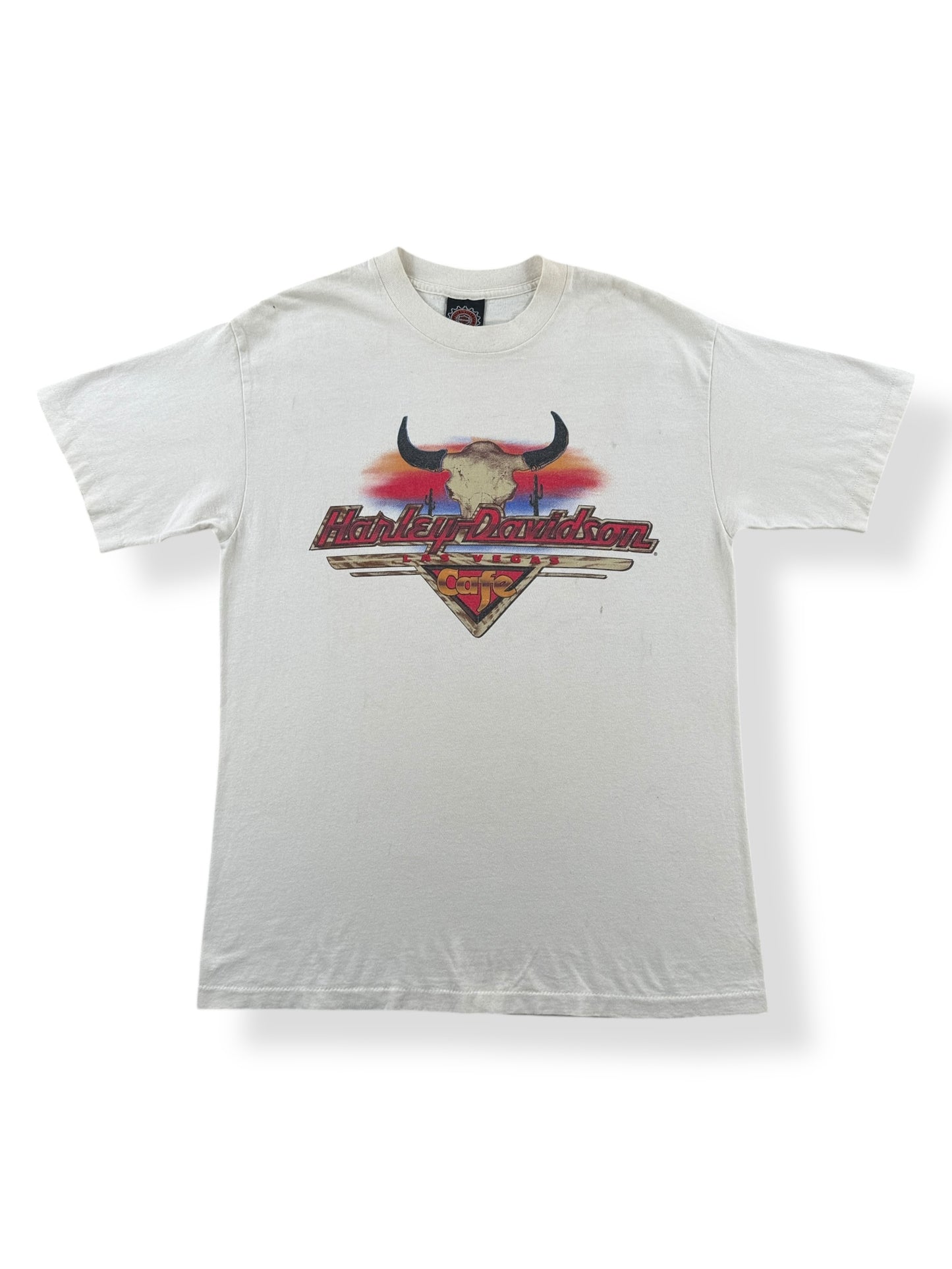 Front of Vintage Harley Davidson Cafe Las Vegas Tee SZ M