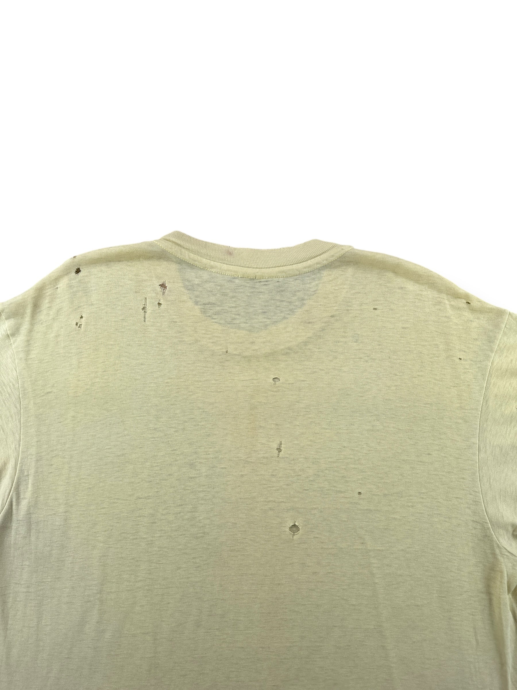 Holes on Back of Vintage Karate Thrasher Tee SZ L