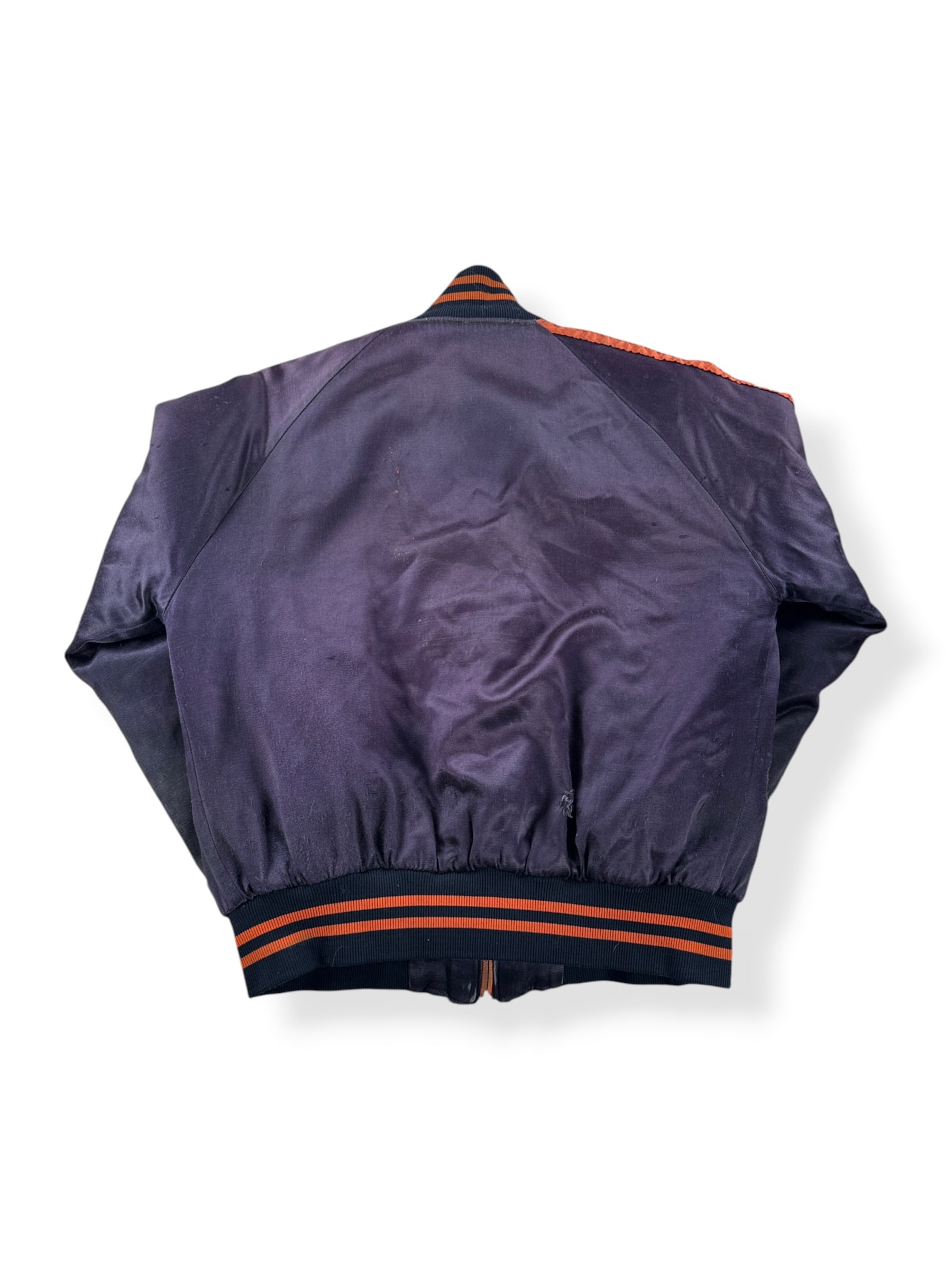 Back of Vintage Harley Davidson Satin Bomber Jacket SZ M - AS IS