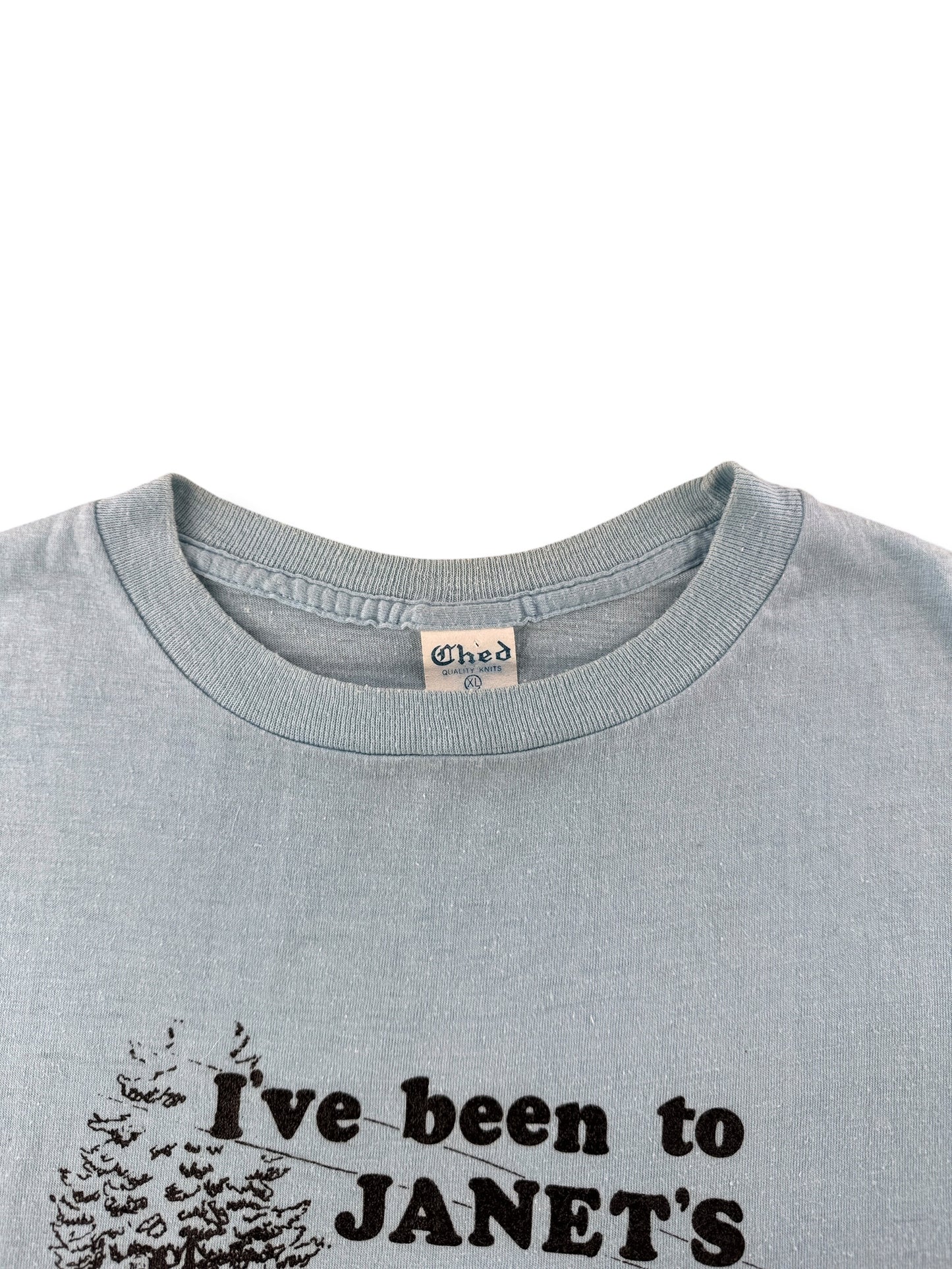 Collar on Vintage Janet's Dash Point WA Tee SZ XL (Fits M)