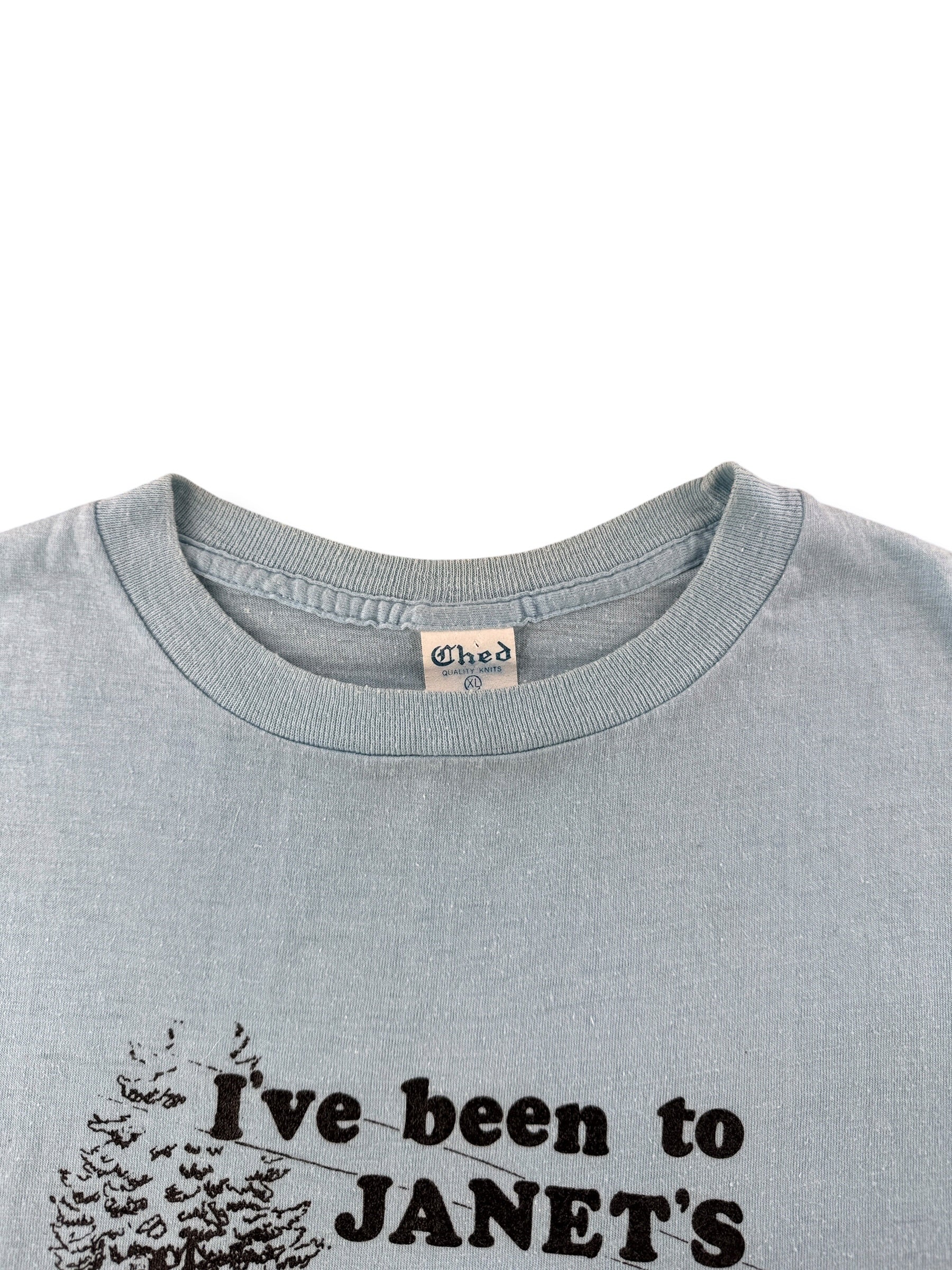 Collar on Vintage Janet's Dash Point WA Tee SZ XL (Fits M)