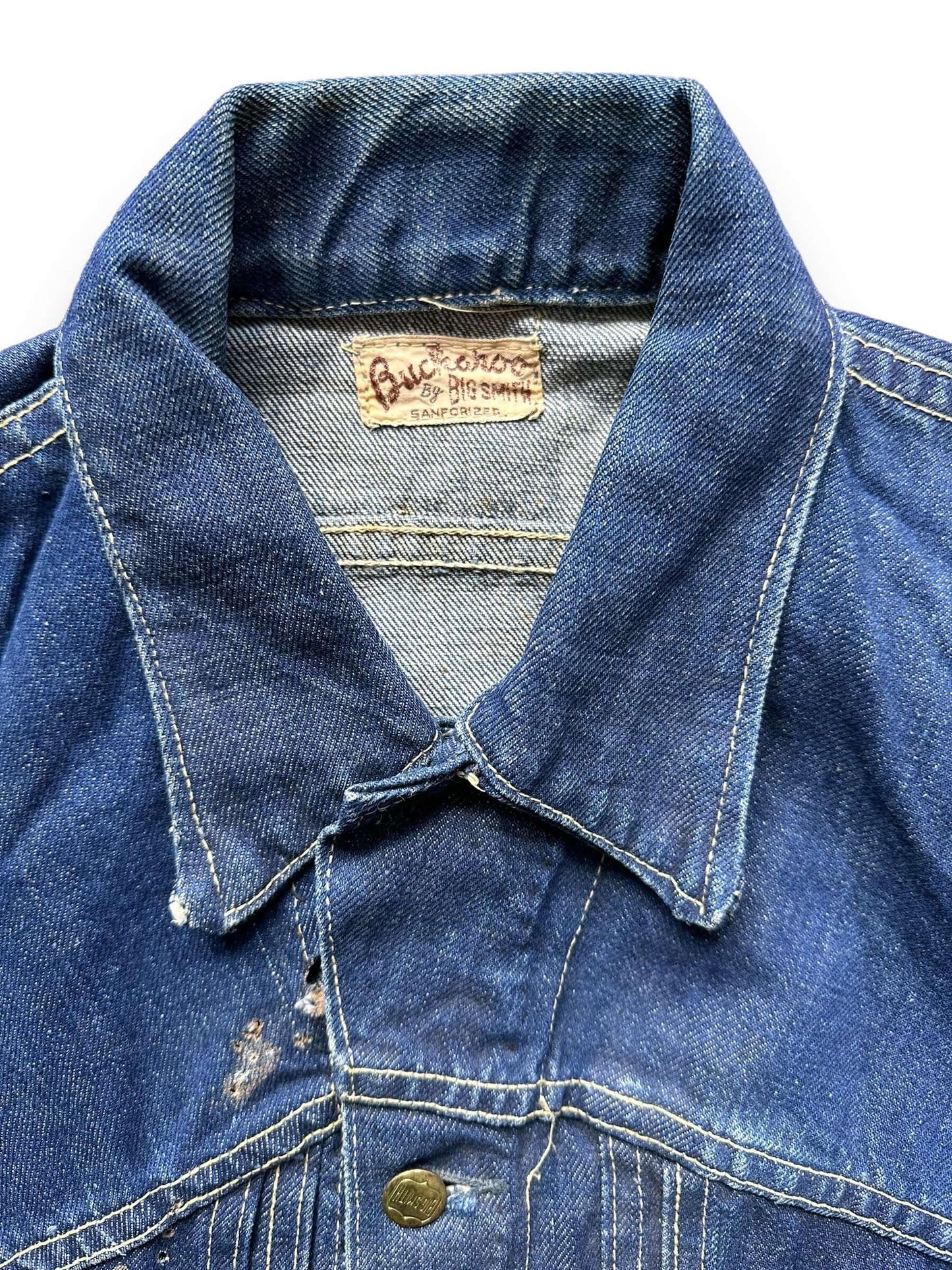 collar on Vintage Buckaroo By Big Smith Denim Jacket SZ S | Seattle Vintage Denim