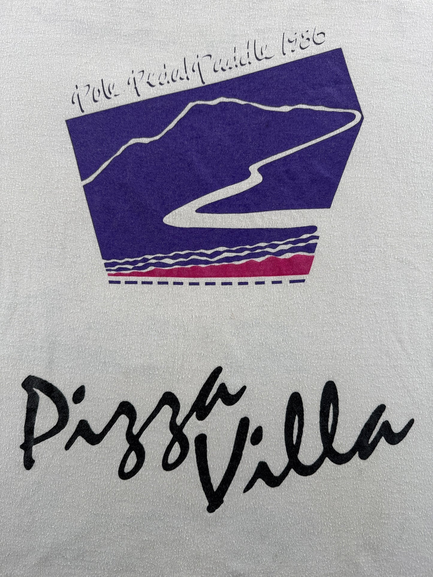 Graphic of Vintage Pizza Villa Test Print Tee SZ L (Fits M)