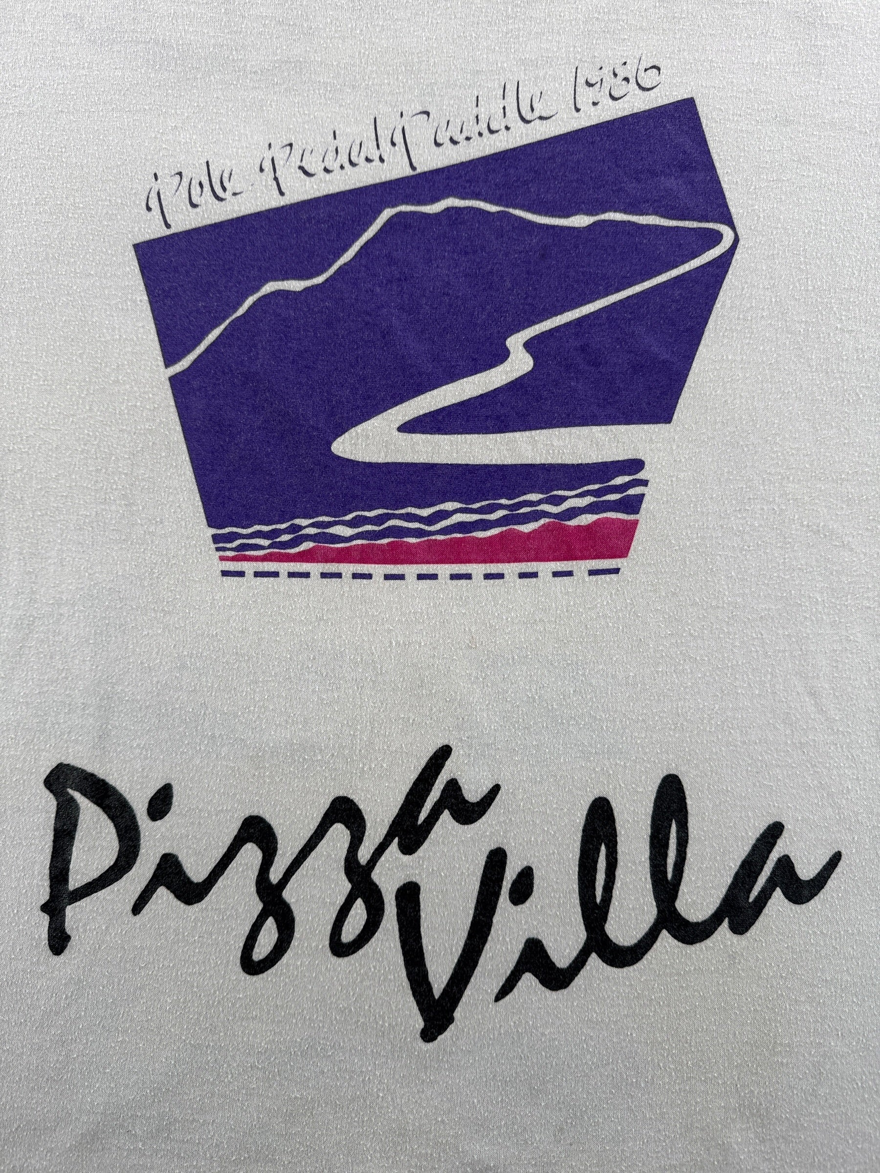 Graphic of Vintage Pizza Villa Test Print Tee SZ L (Fits M)