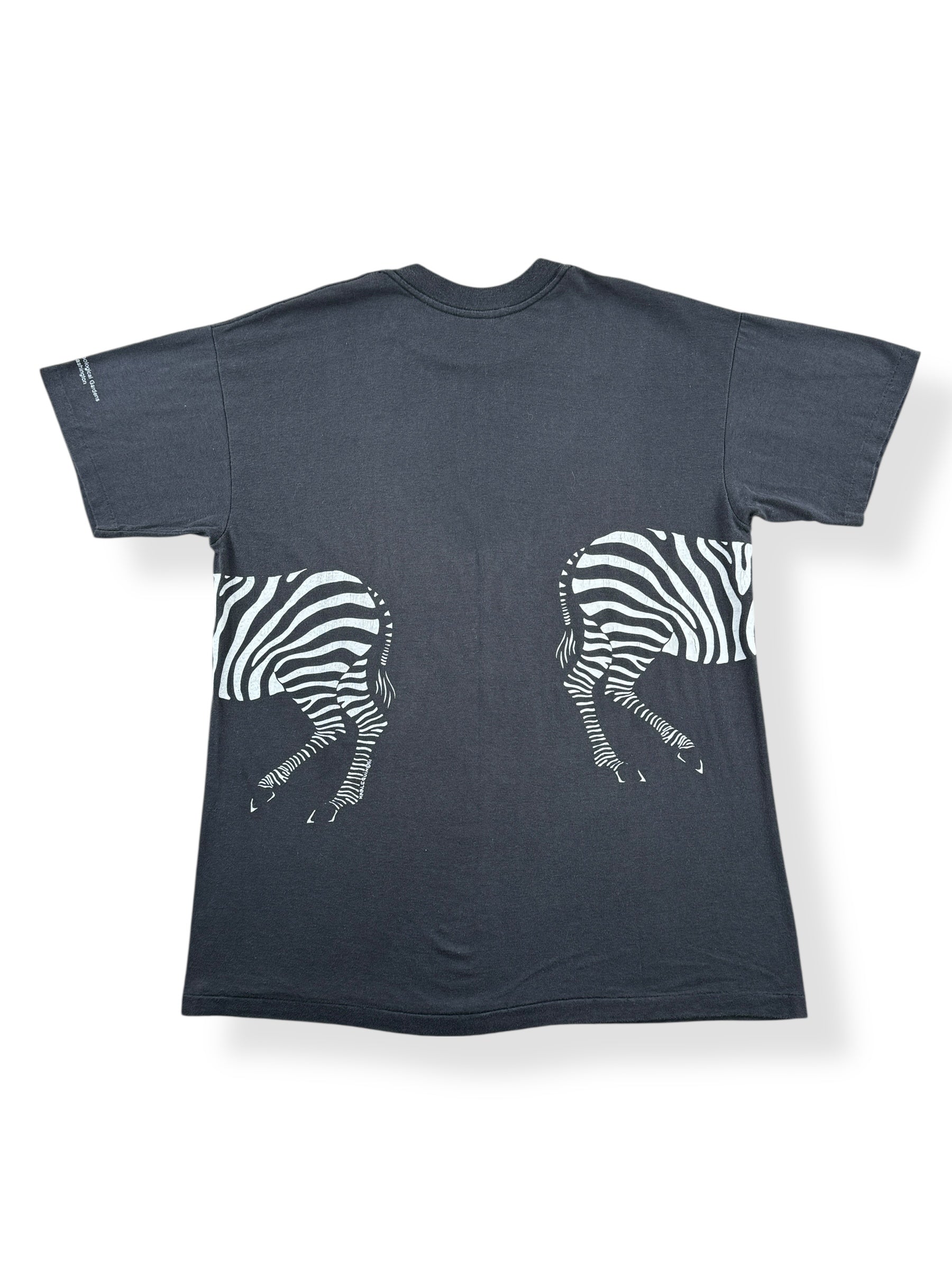 Back of Vintage Zebra 2 Sided Tee SZ L