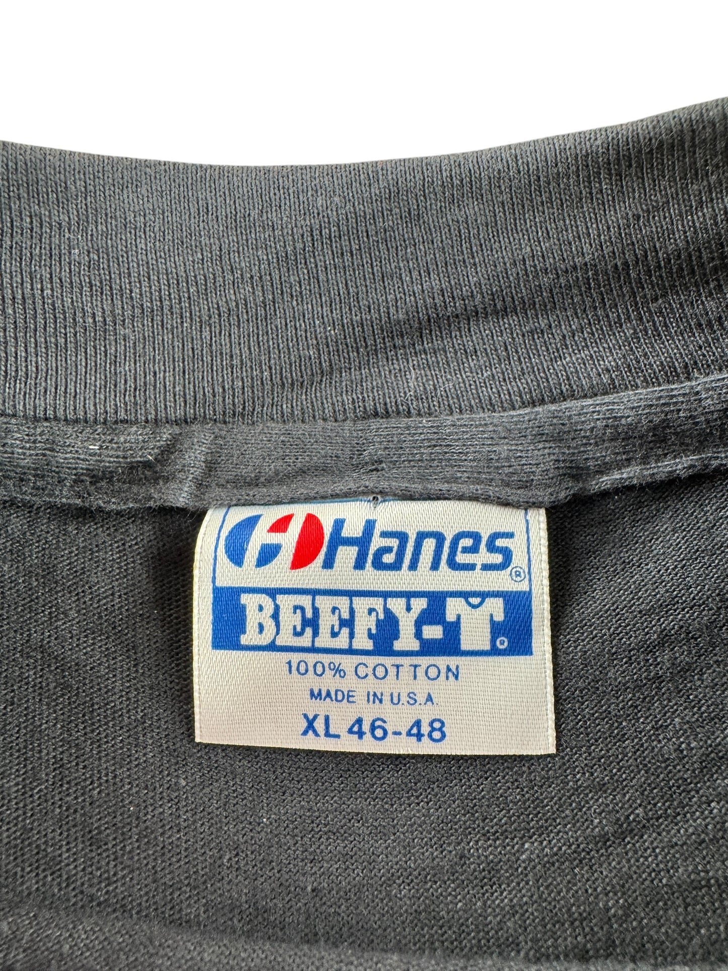 Tag on Vintage Harley Davidson Service School Milwaukee Hanes Beefy Tee SZ XL (Fits L)