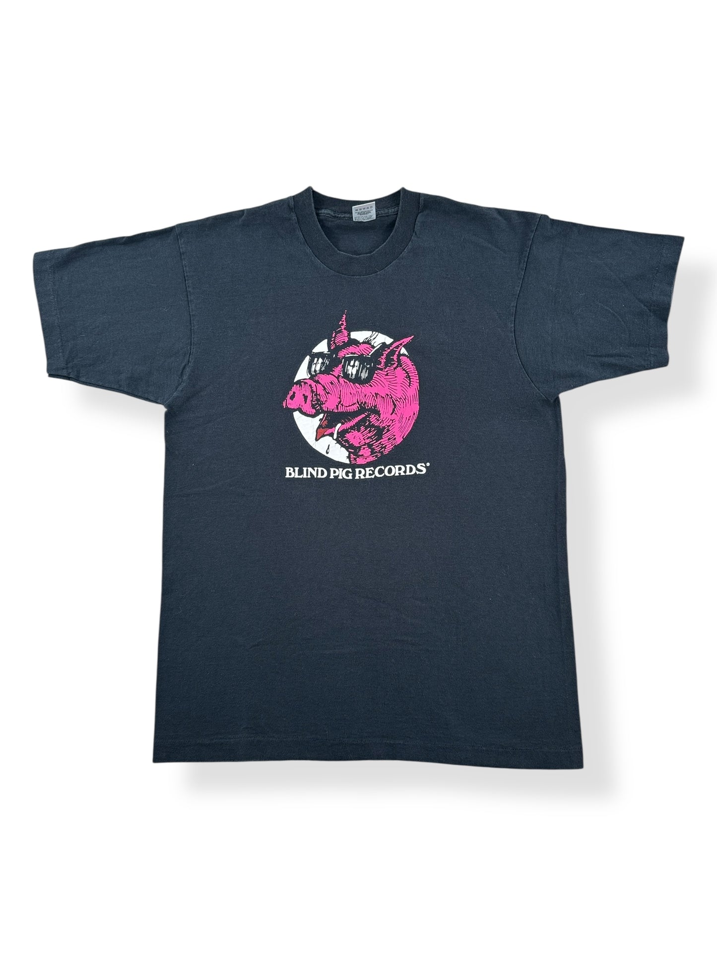 Front of Vintage Blind Pig Records Tee SZ M