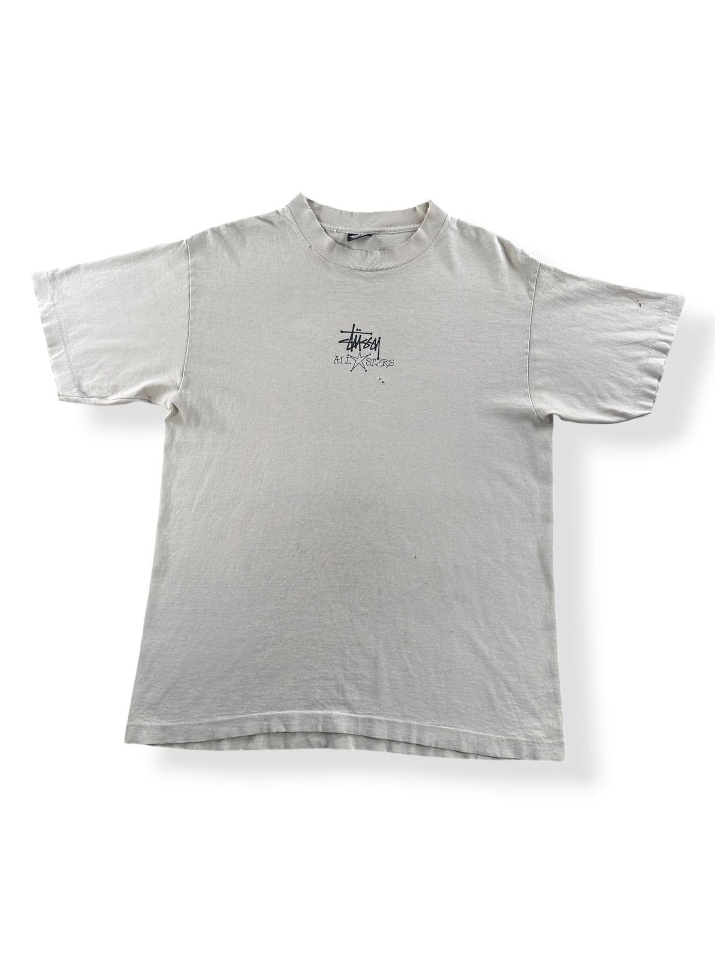 Front of Vintage Stussy All Stars Tee SZ L