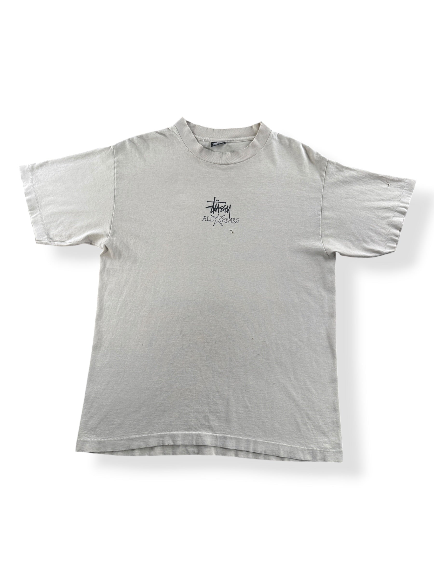 Front of Vintage Stussy All Stars Tee SZ L