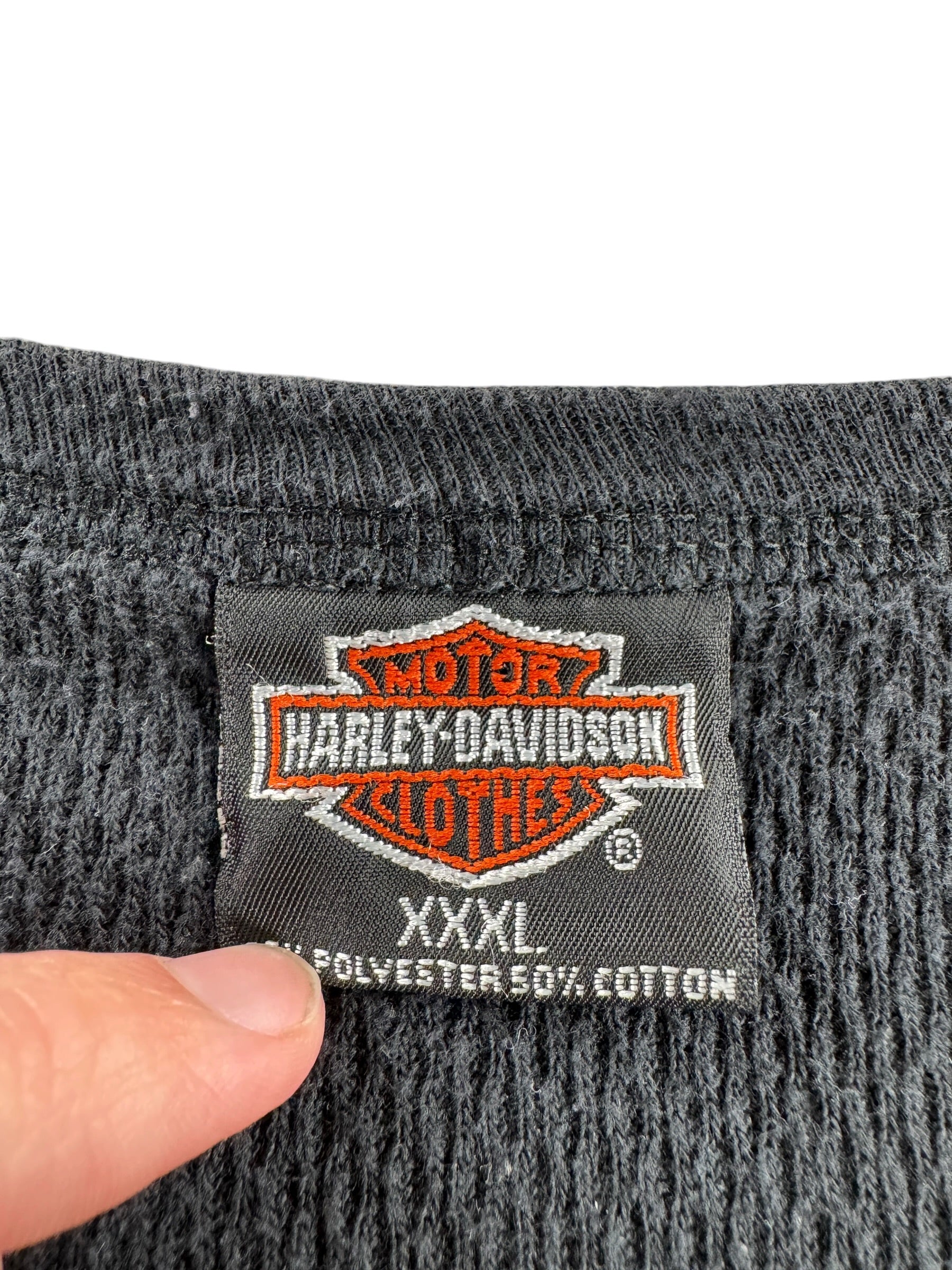 Tag on Vintage '92 Olympia Harley Davidson Thermal SZ 3XL (Fits L)